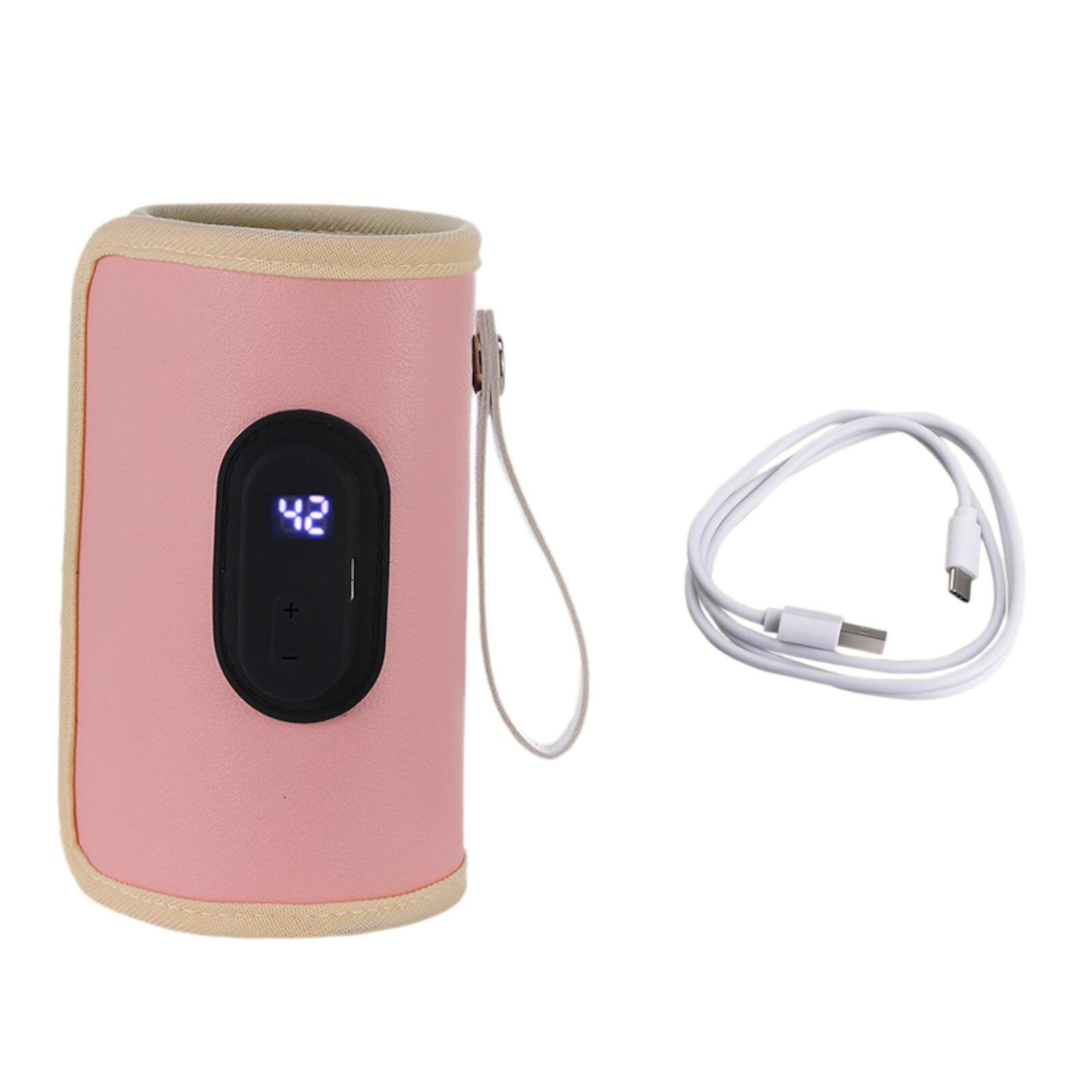 Kokiya Warmer Adjustable Breast Milk Bottle Heater for Outdoor Home Car Pink Kokiya