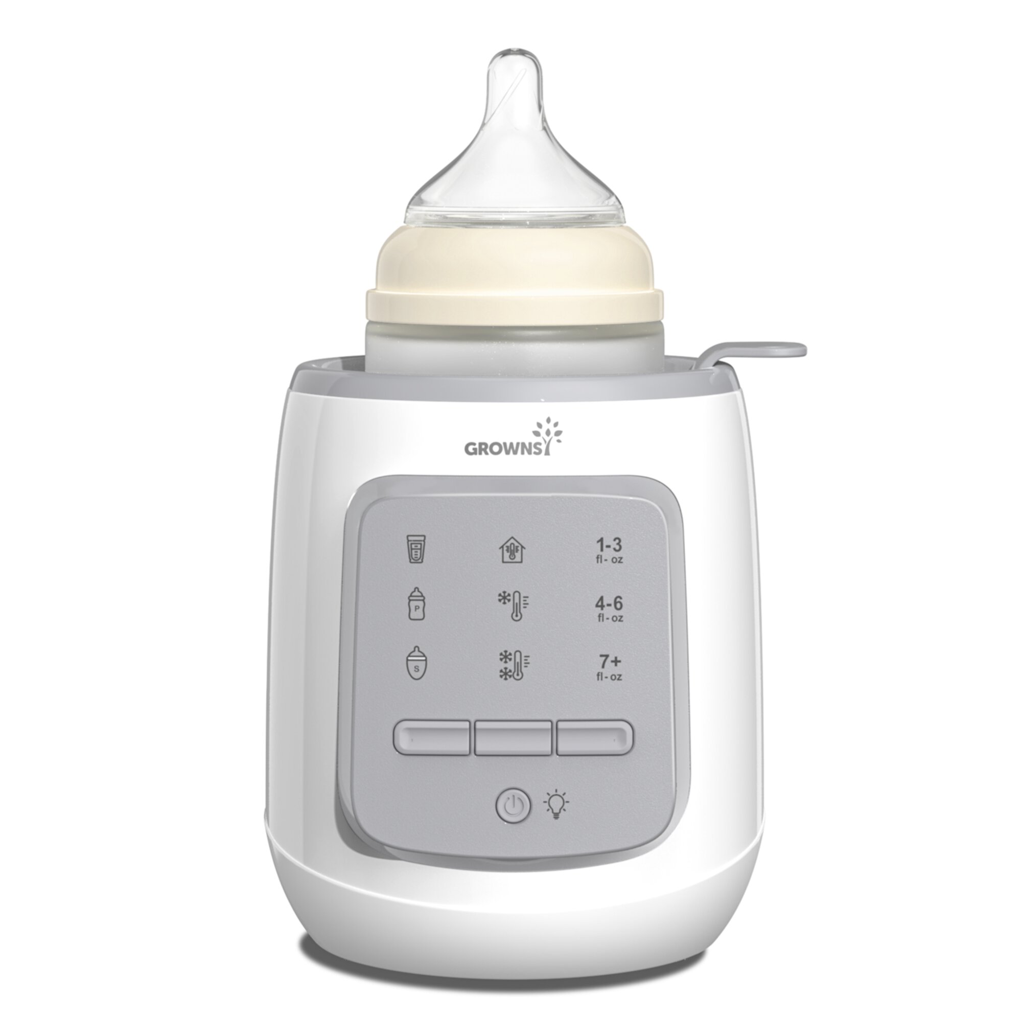 Grownsy Baby Bottle Warmer 9-in-1,Safe Warm Water Bath, Fits Most Feeding Bottles GROWNSY