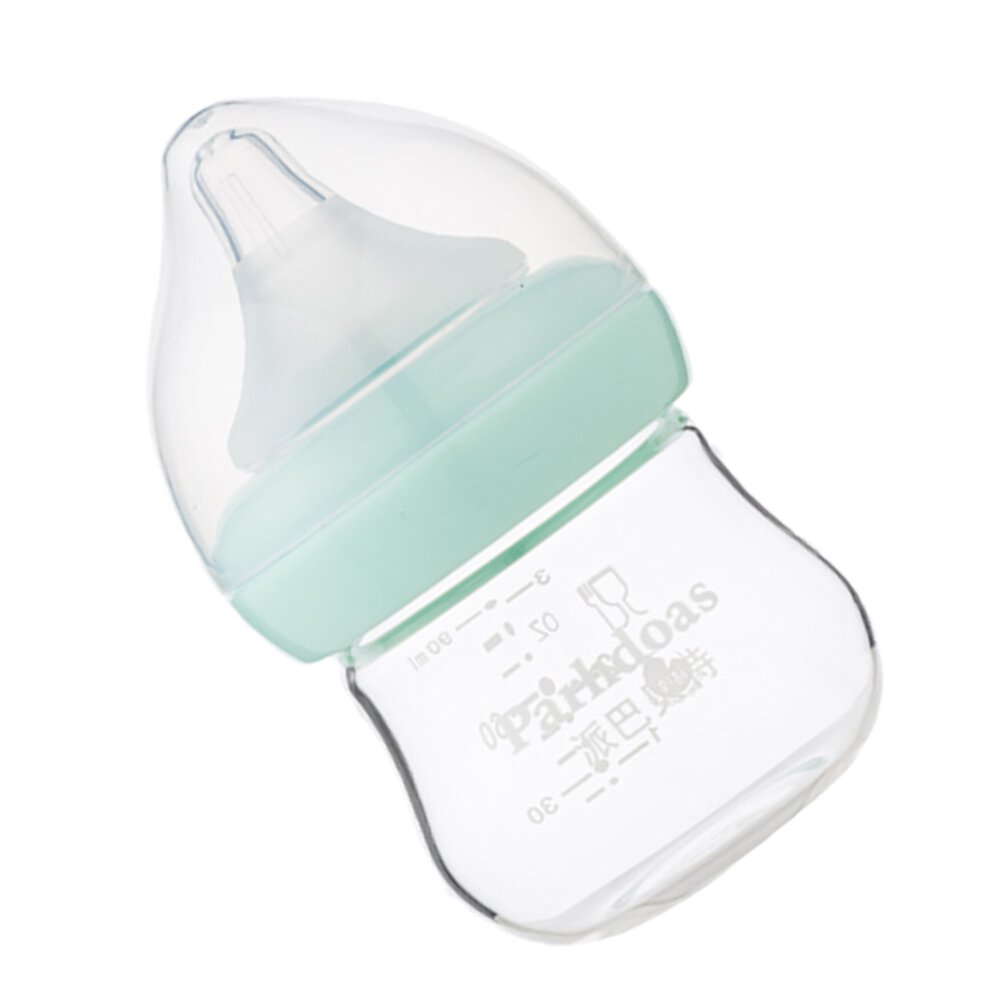 Glass Baby Bottle Wide Neck Anti-Colic Breastfeeding Newborn Bottle for Home Eease