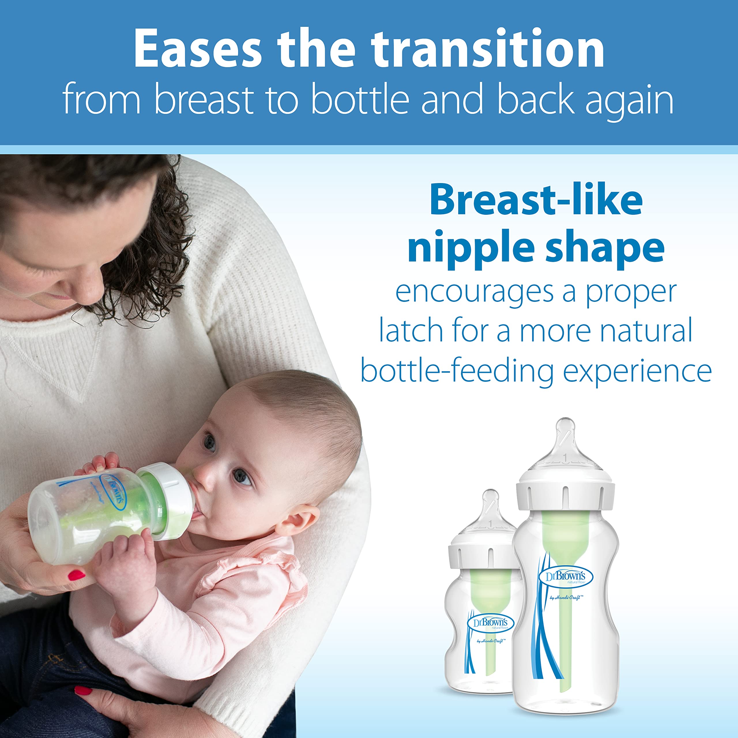 Dr. Brown's Natural Flow Level 4 Wide-Neck Baby Bottle Silicone Nipple, Fast Flow, 9m+, 100% Silicone Bottle Nipple, 6 Pack C27 Visit the Dr. Brown's Store