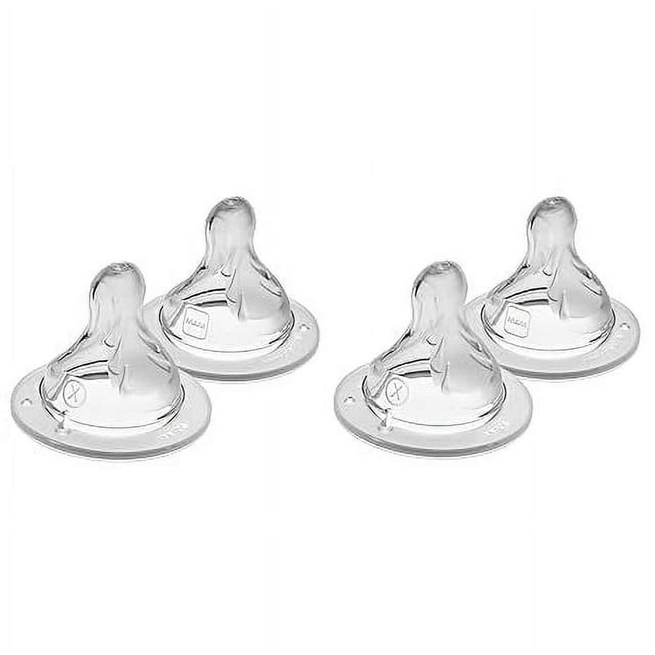 MAM Bottle Nipples Extra Fast Flow Nipple Level 4, for 6+ Months, SkinSoft Silicone Nipples for Baby Bottles, Fits All MAM Bottles, 4 Pack MAM