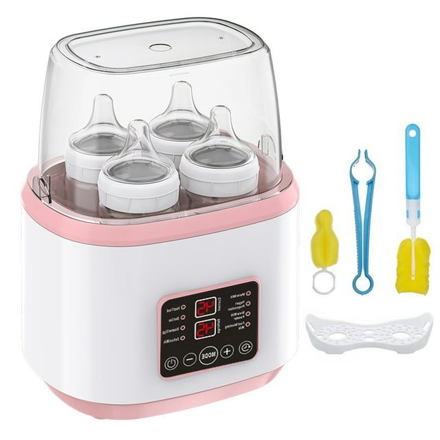 Baby Bottle Warmer, 8-in-1 Fast Milk Warmer with Timer Breastmilk or Formula, Fits 4 Bottles, Accurate Temperature Control, with Defrost, Sterili-zing, Keep, Heat Baby Food Jars Function ProCIV