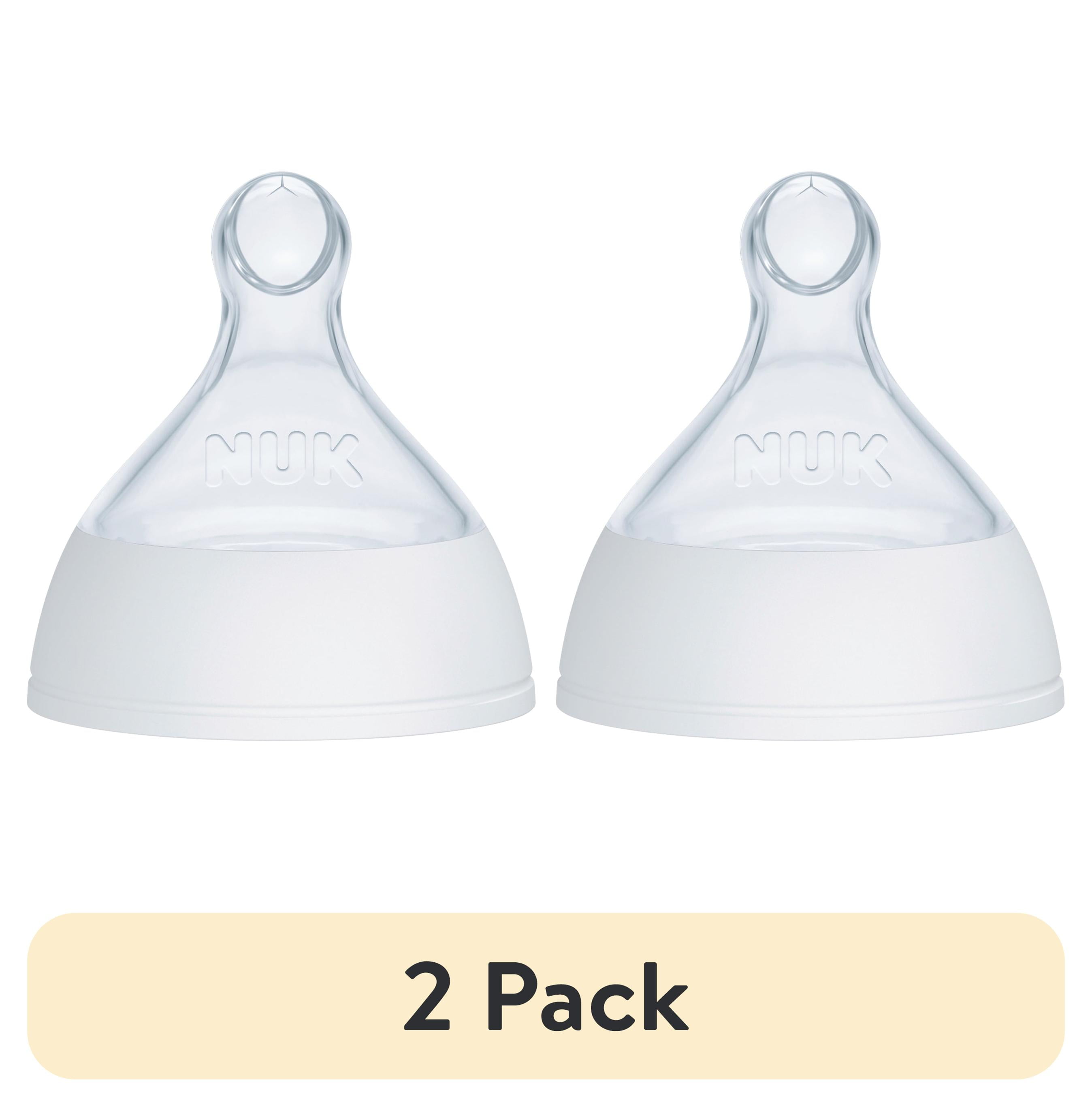 NUK Smooth Flow™ Pro Anti-Colic Baby Bottle Replacement Nipples, 2-Pack, Clear NUK