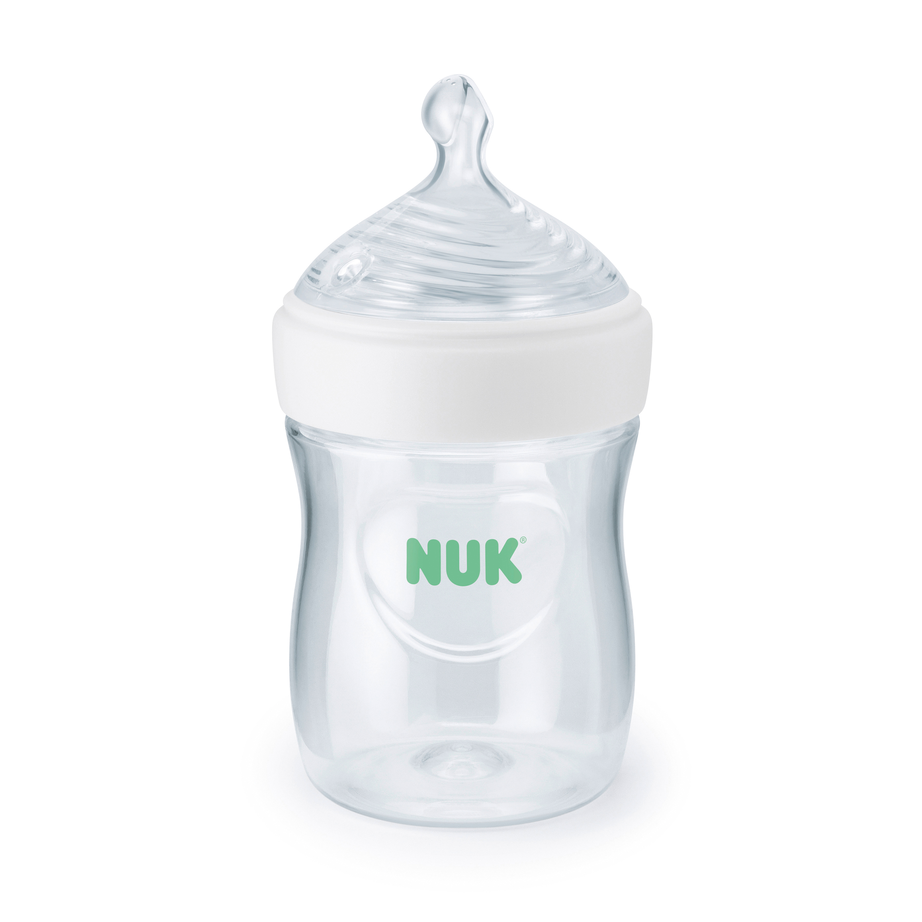 NUK Simply Natural with SafeTemp, 5 oz, 1 Pack, Clear Baby Bottles NUK