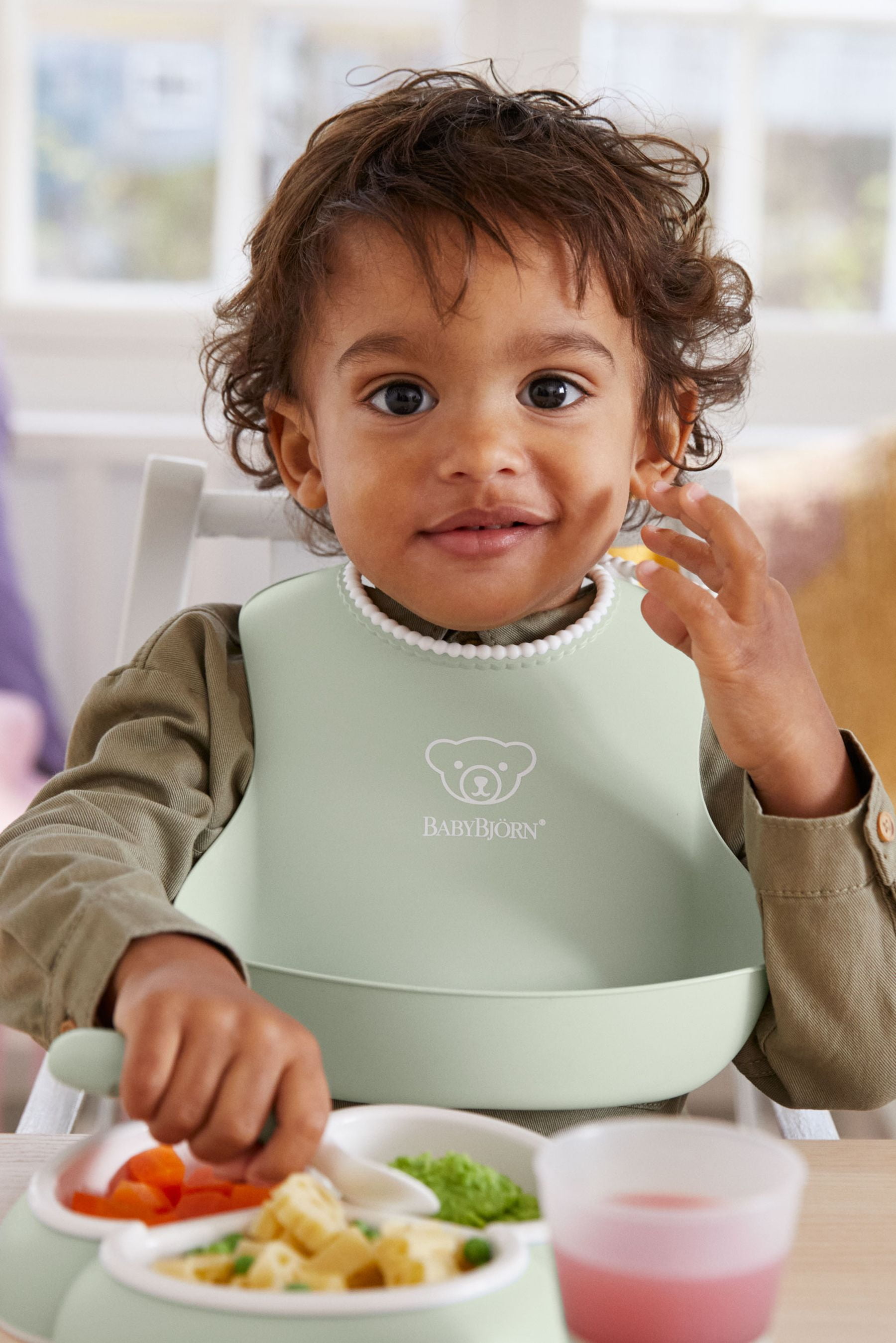 BabyBjorn Baby Bib 2-pack, Powder yellow/Powder blue BabyBjorn