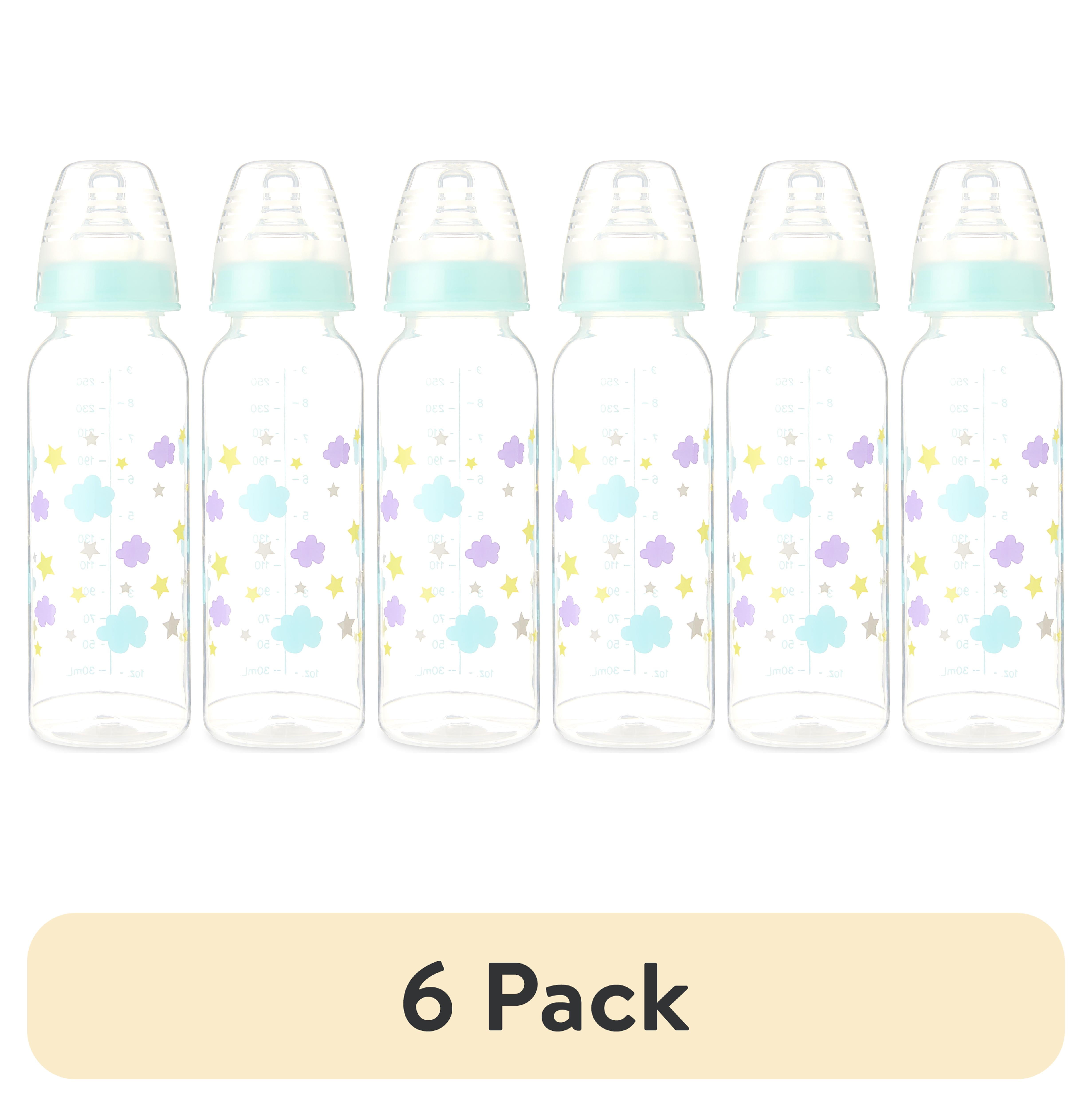 (6 pack) Parent's Choice Standard Neck Bottle, 9 fl oz, Newborn 0+ Months, Neutral, 1 Pack Parent's Choice