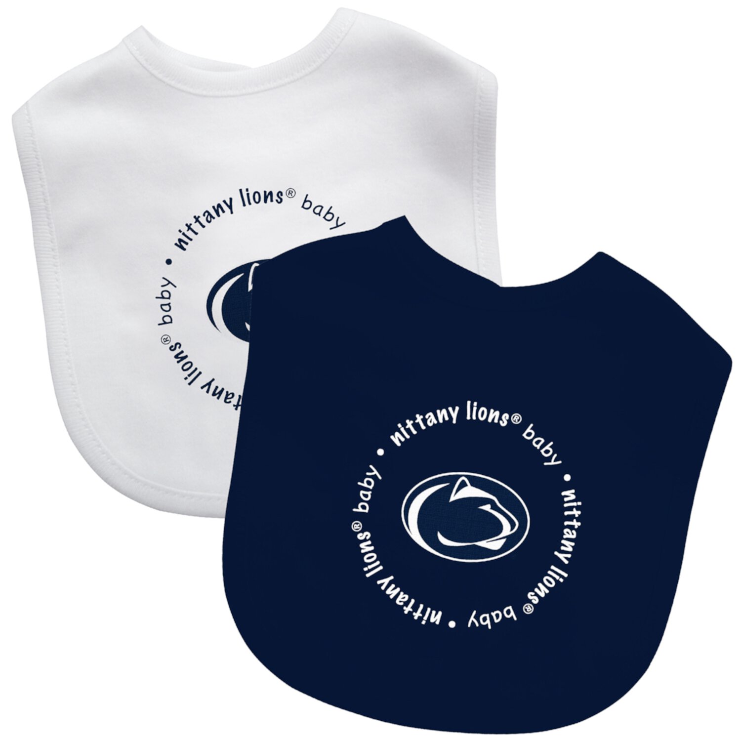 BabyFanatic Officially Licensed Unisex Baby Bibs 2 Pack - NCAA Penn State Nittany Lions Baby Fanatic