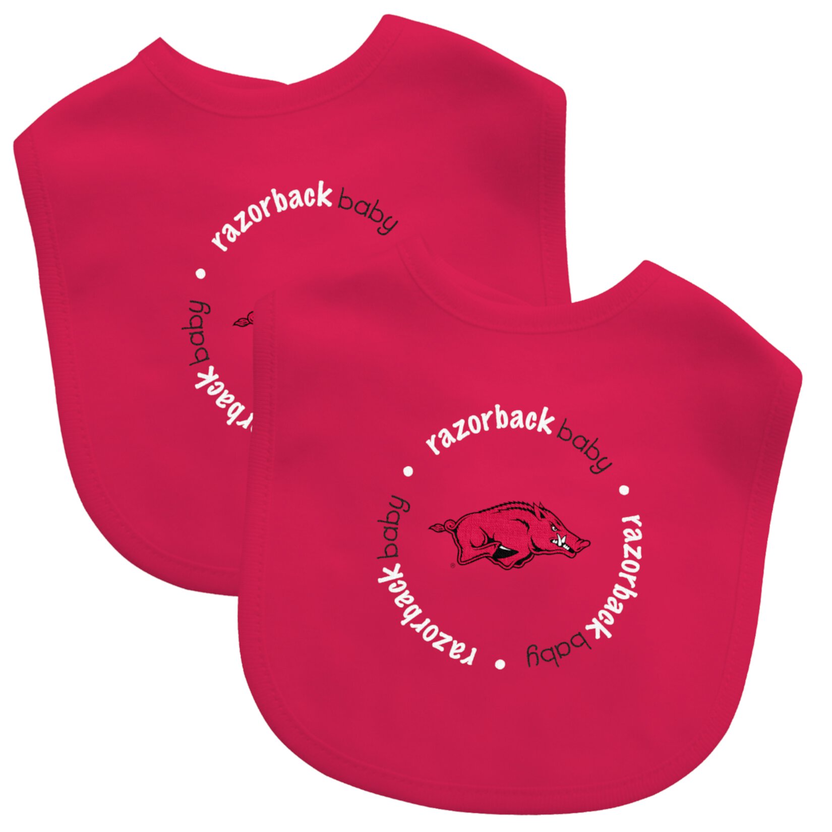 BabyFanatic Officially Licensed Unisex Baby Bibs 2 Pack - NCAA Arkansas Razorbacks Baby Fanatic