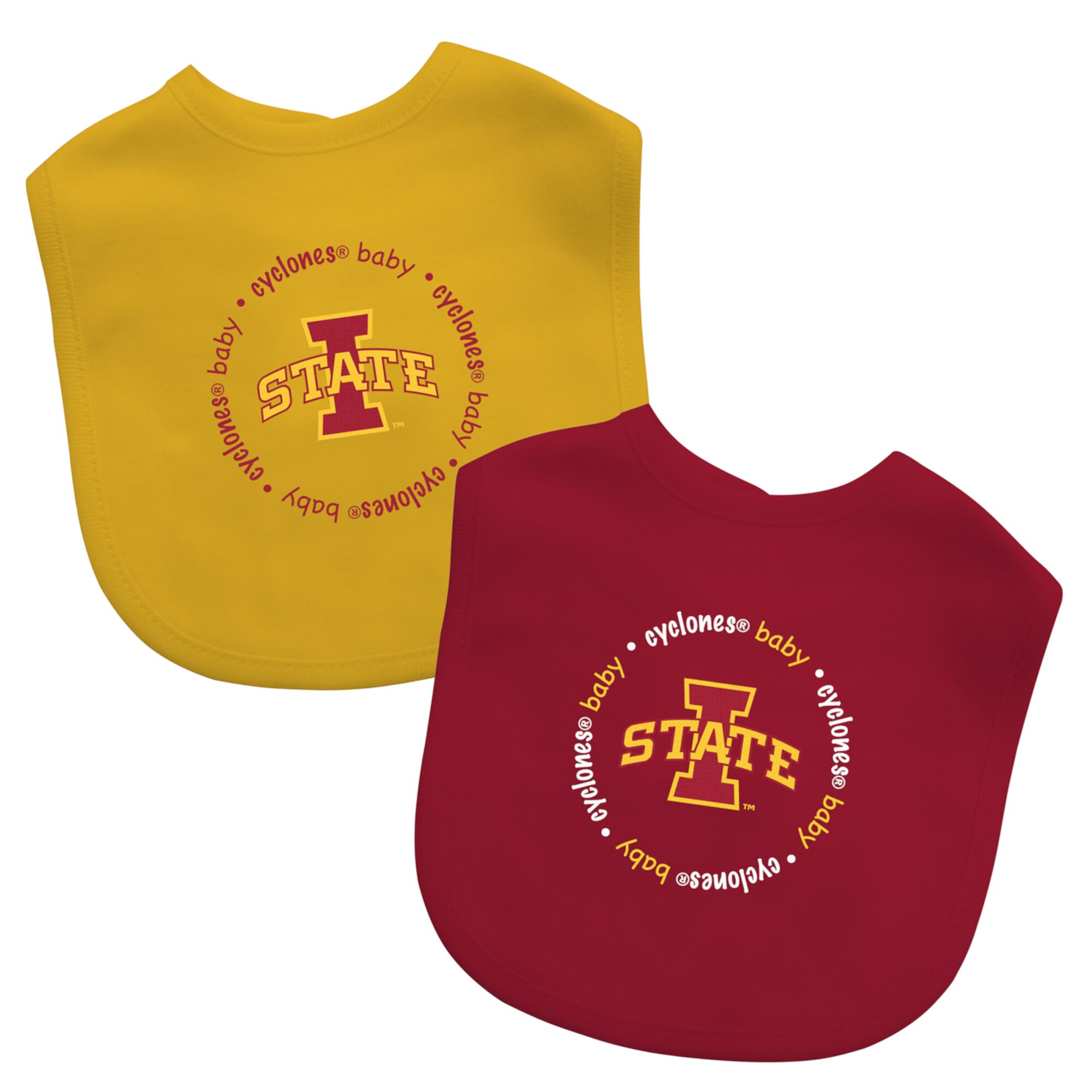 BabyFanatic Officially Licensed Unisex Baby Bibs 2 Pack - NCAA Iowa State Cyclones Baby Fanatic