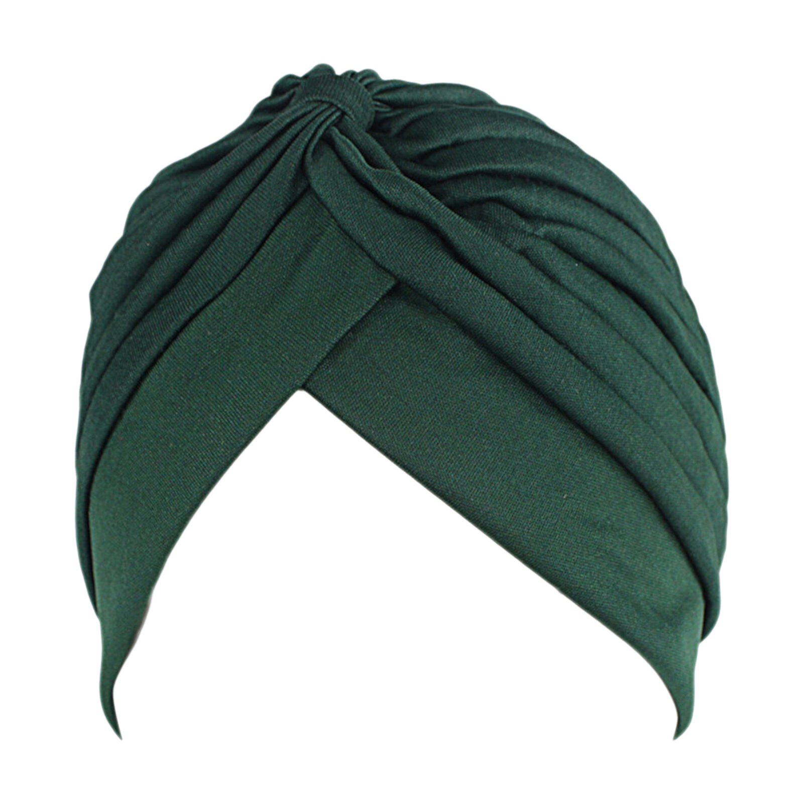 Pleated Turban Hat Breathable Stretchy Anti-UV Sun-proof No Brim Beanie Hat Party Accessories GMMGLT