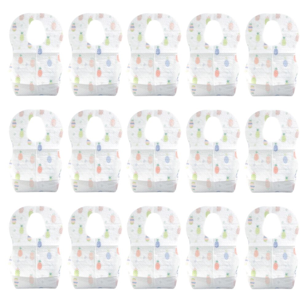 15pcs Disposable Bibs Stain Odor Resistant Toddler Bibs Cartoon Toddler Bibs PINXOR