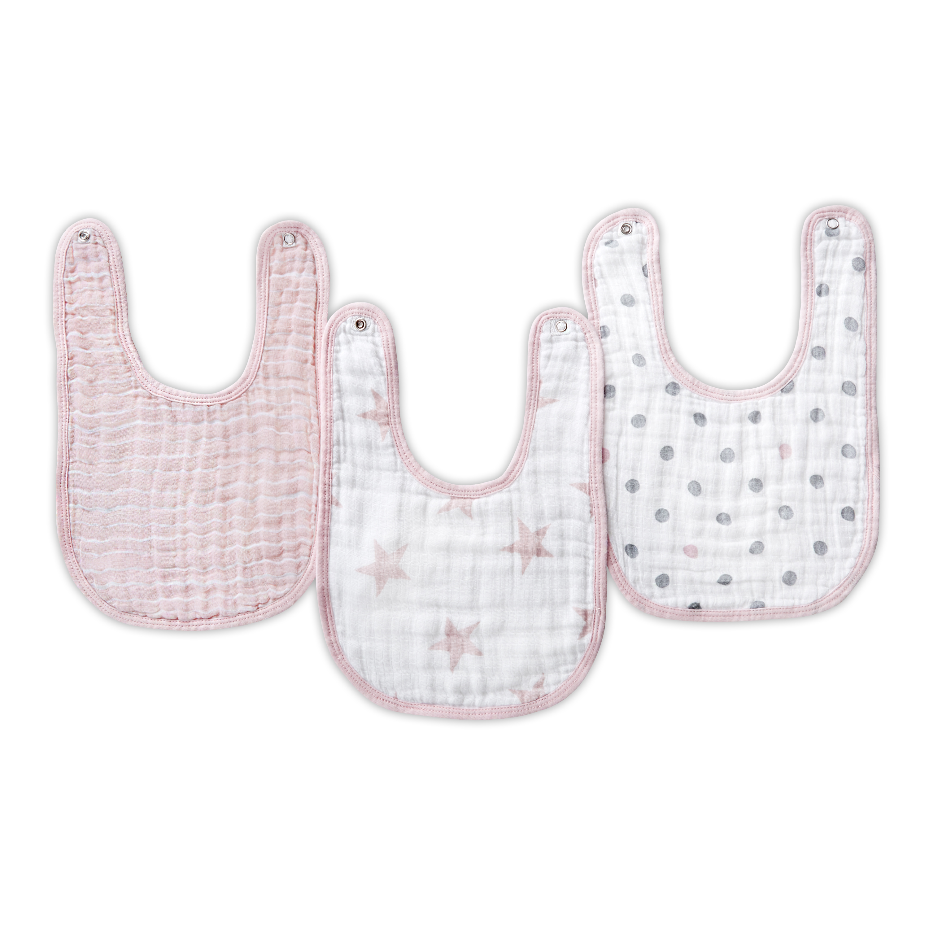 aden + anais Baby Essentials Snap Bib, 3 pack Aden + anais