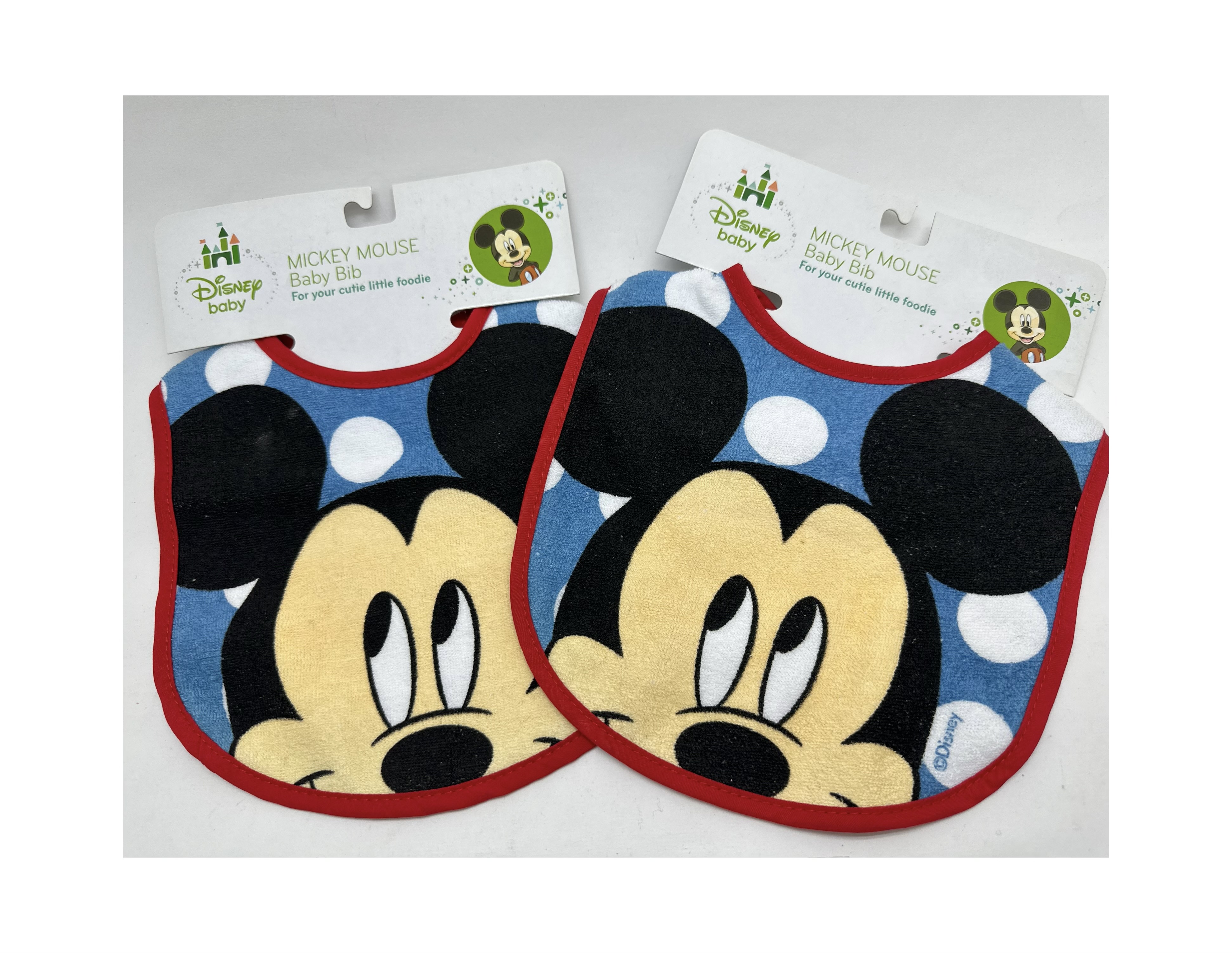 2pk Disney Mickey Mouse Blue Wonders Baby Bib Disney