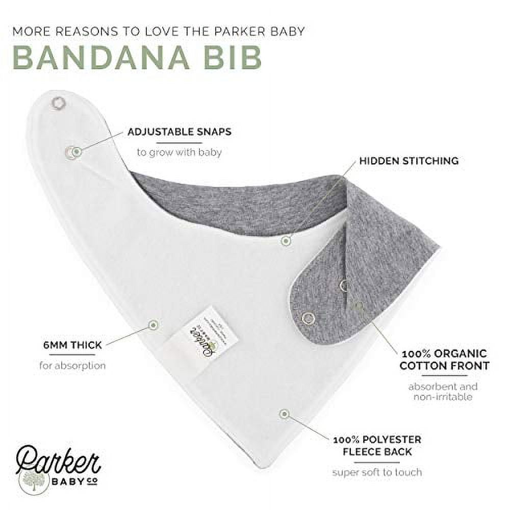 Parker Baby Female Cotton Bandana Bibs - 4 Pack Girls Bibs - Lincoln Set Parker Baby