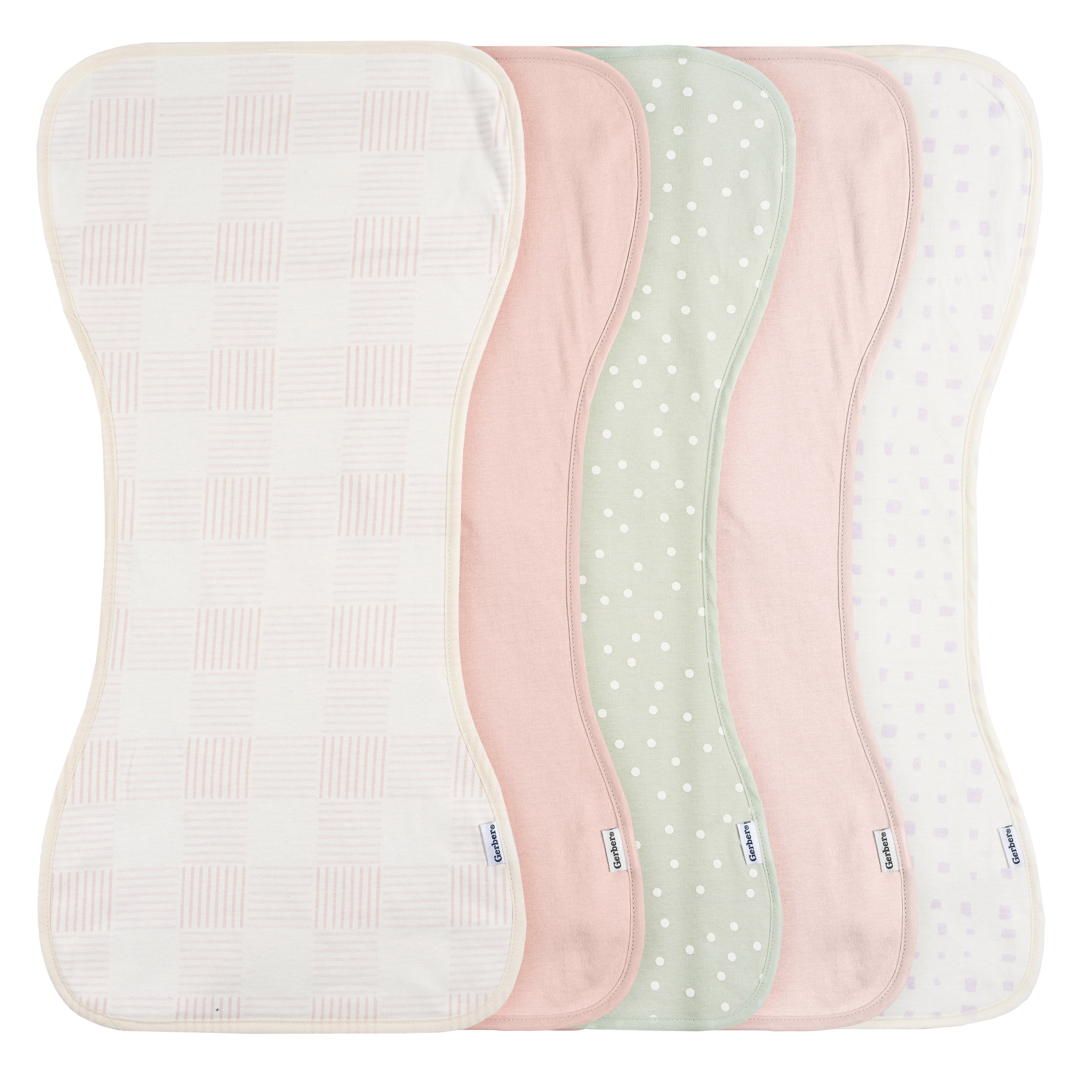 5-Pack Baby Girls Pink Burpcloth Visit the Gerber Store