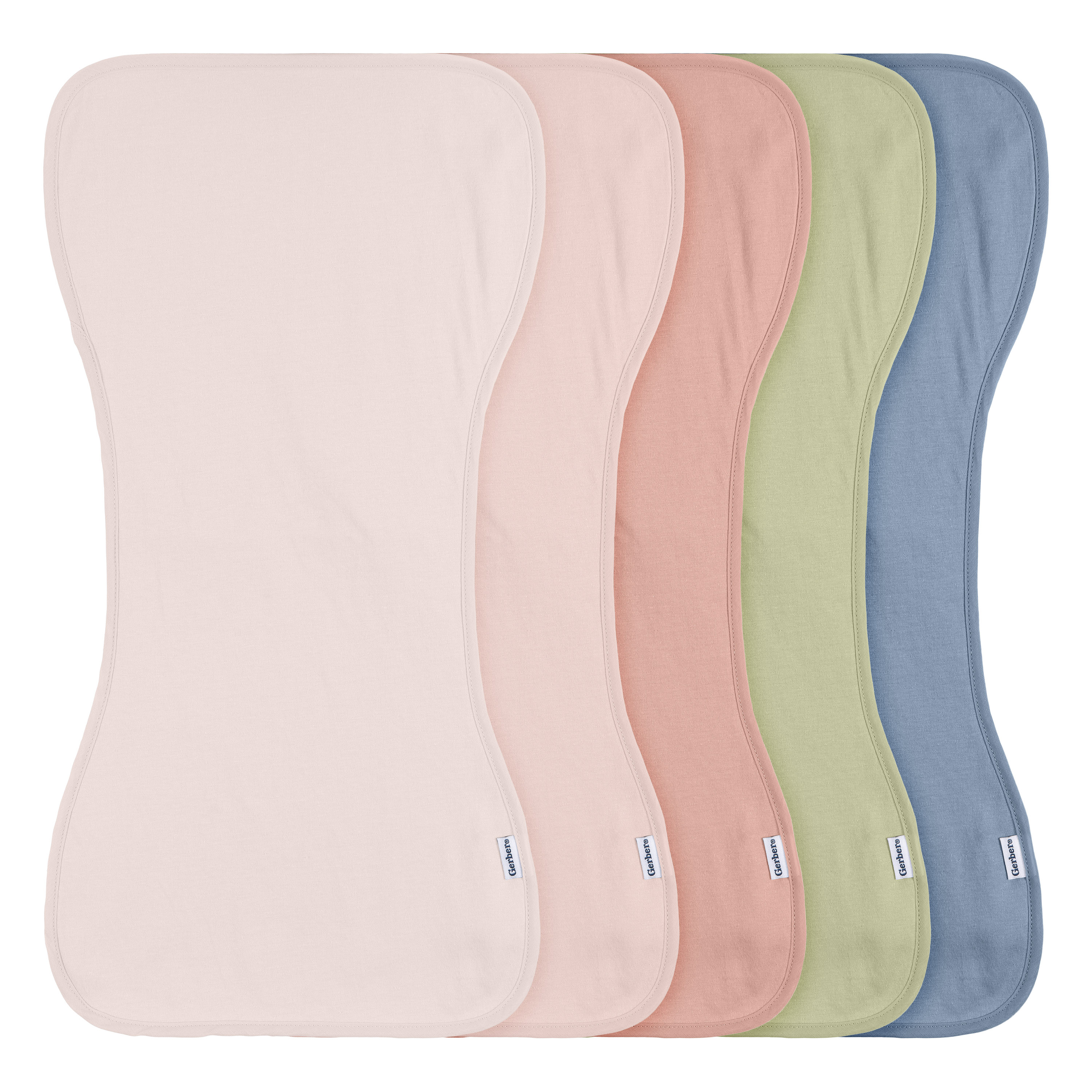 5-Pack Baby Girls Pink Blue Burpcloth Visit the Gerber Store