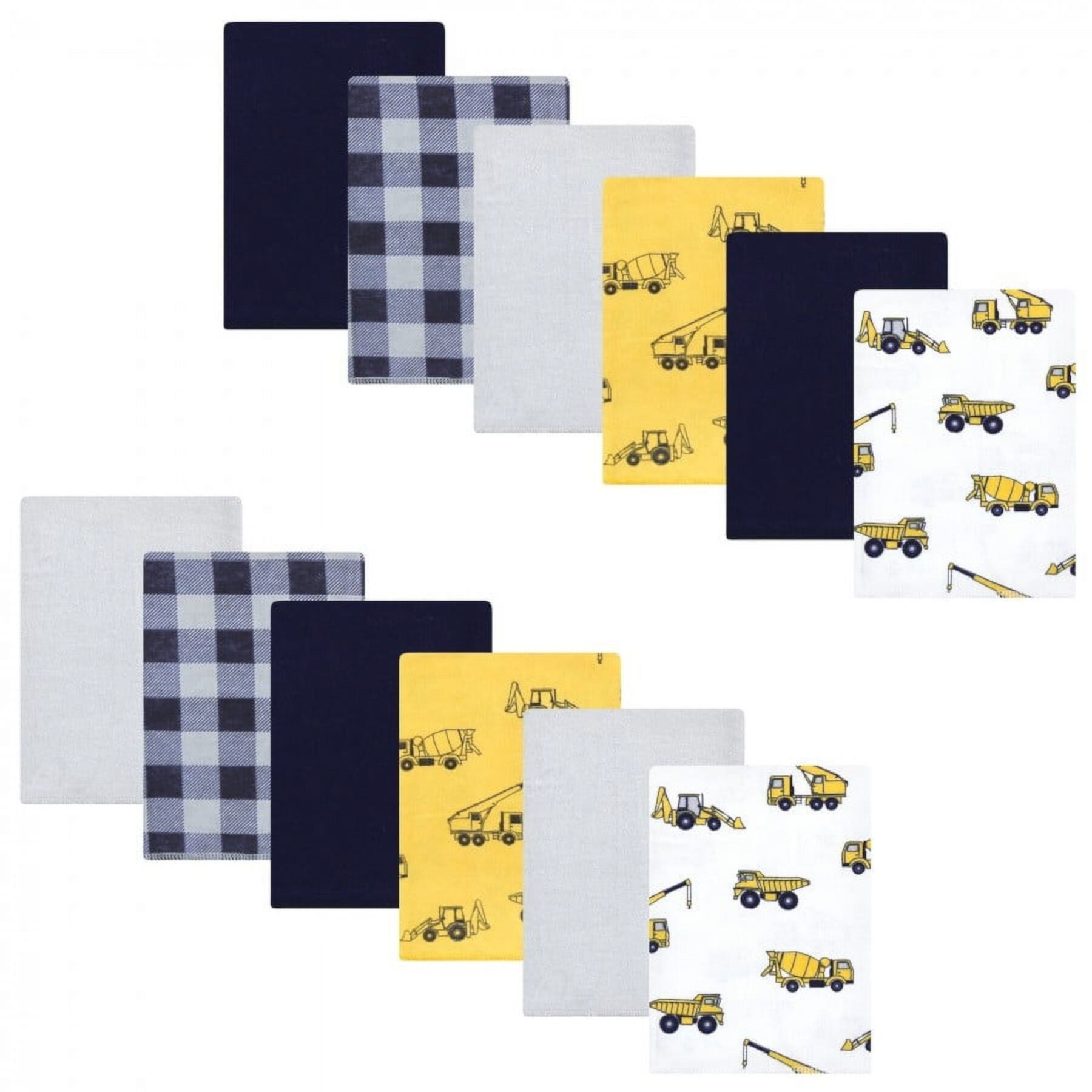 Hudson Baby Infant Boy Cotton Flannel Burp Cloths Bundle, Cowboy, One Size Hudson Baby