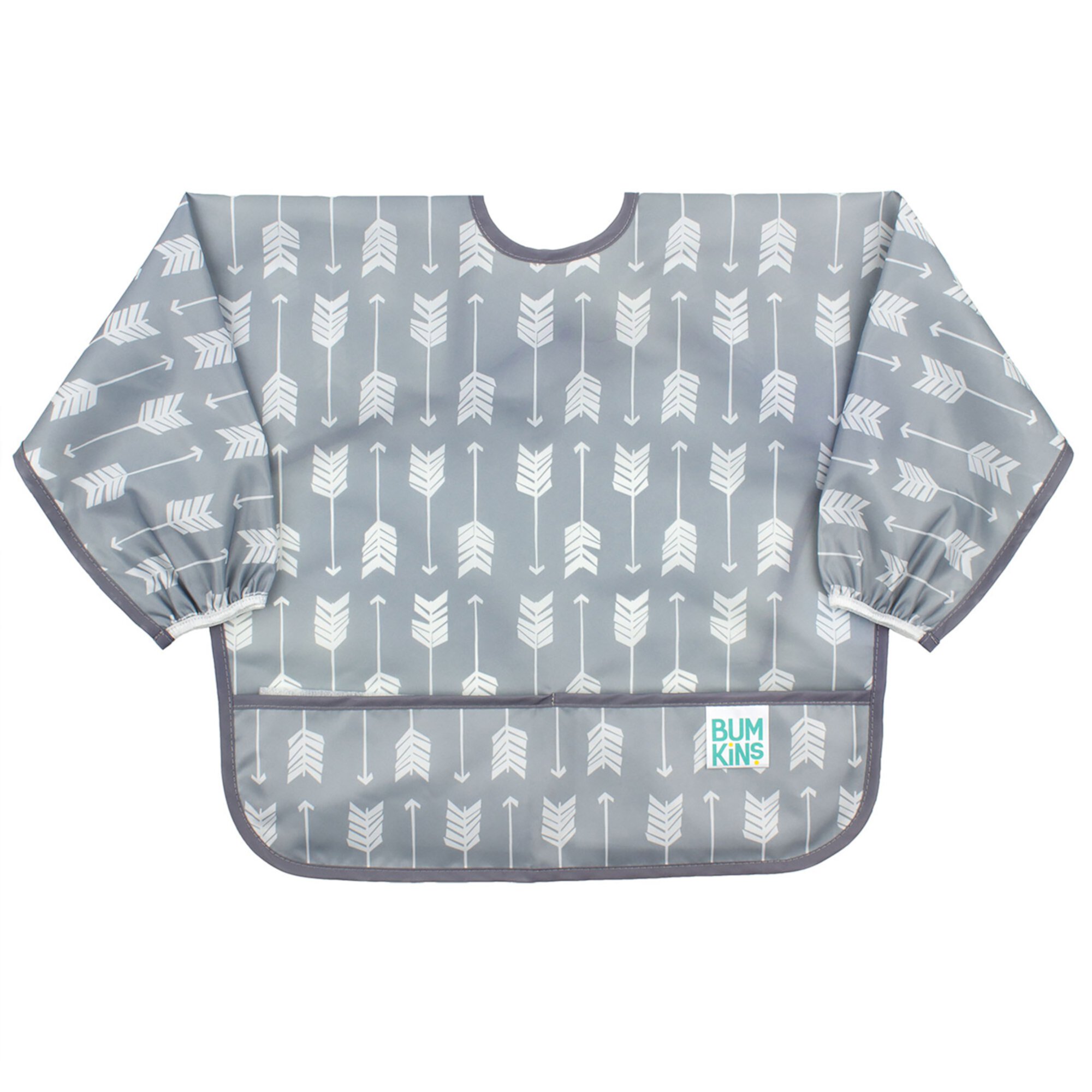 Bumkins Baby Sleeved Bib: Arrow Bumkins