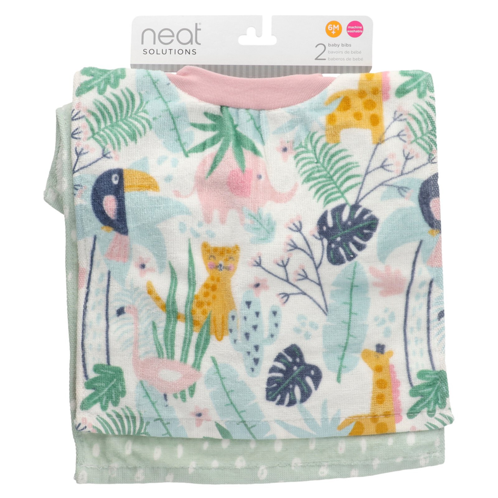 Neat Solutions Baby Bibs, 6M+, Animals, 2 Count Neat Solutions