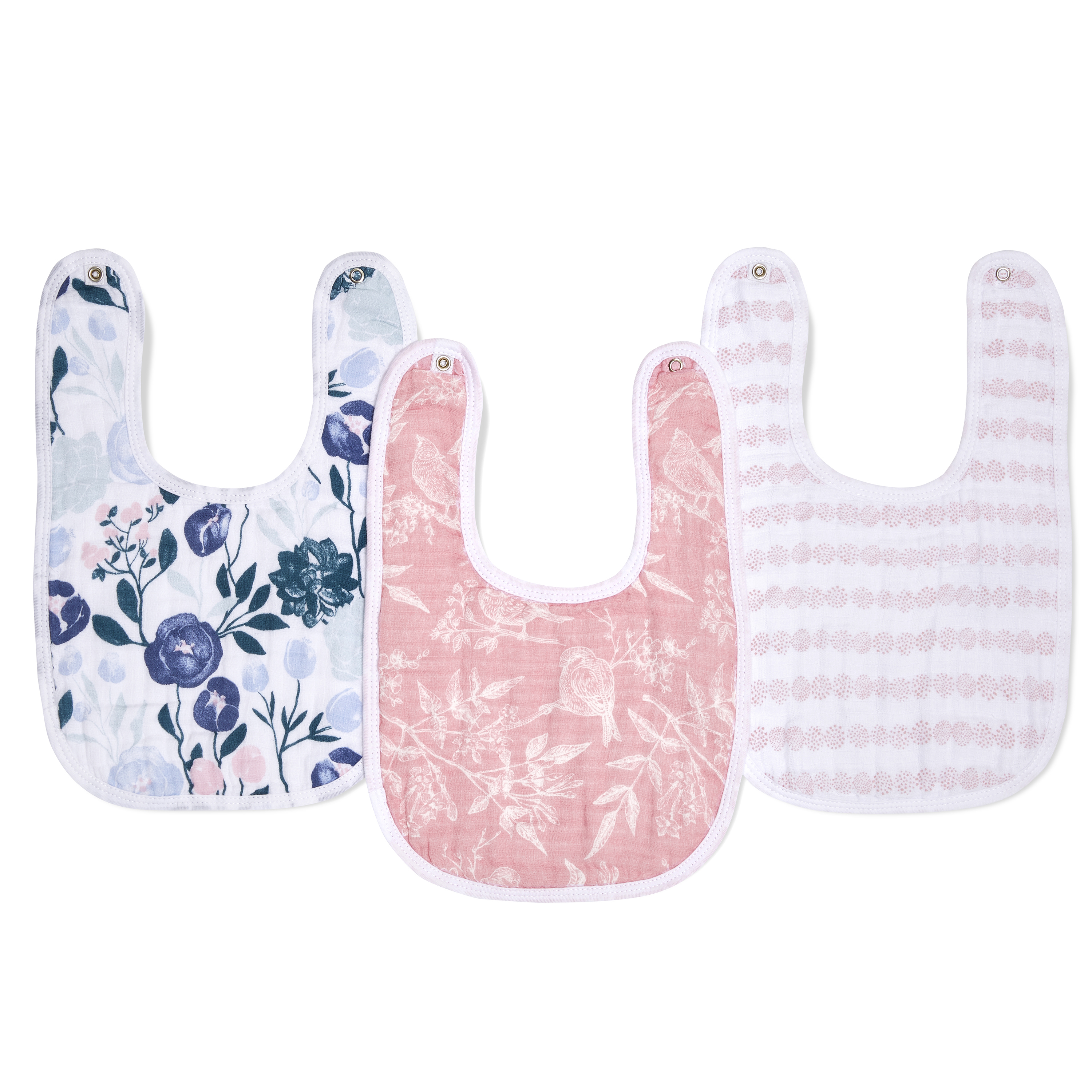 aden + anais Baby Essentials Snap Bib, 3 pack Aden + anais