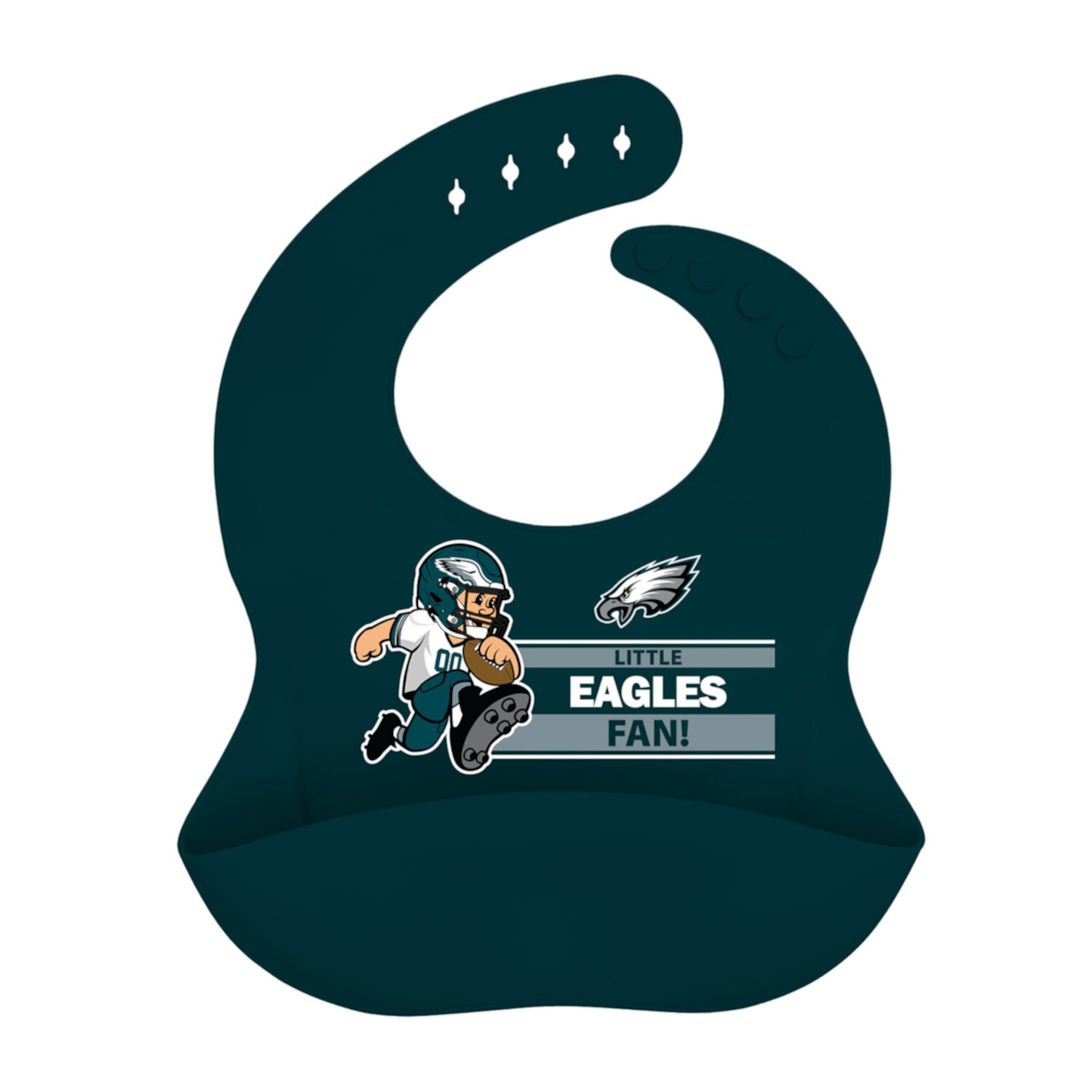 BabyFanatic Officially Licensed Unisex Silicone Baby Bib - NFL Philadelphia Eagles Baby Fanatic