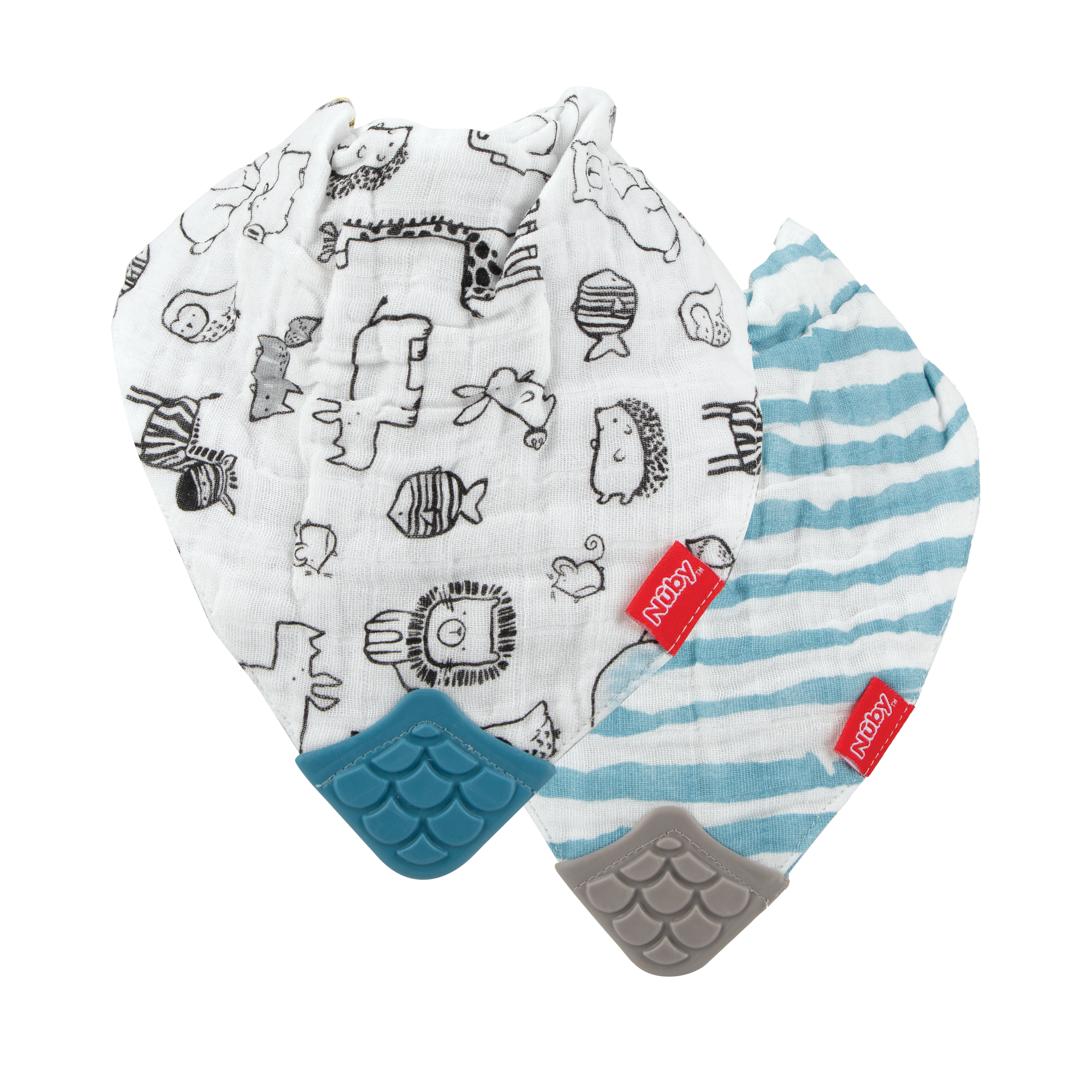 Nuby 3m+ Cotton Muslin Bib 2 ea NUBY