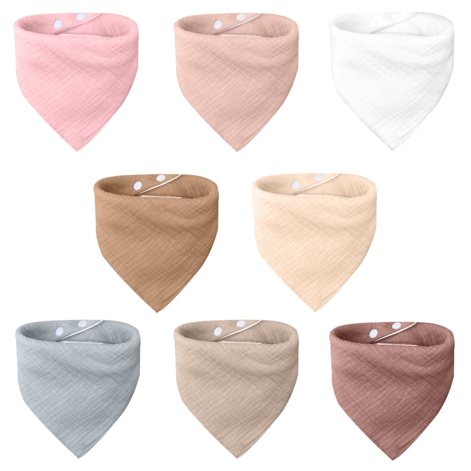 Muslin Baby Bibs for Girls Boys,Muslin Drool Bibs,Soft Cotton Absorbent Bibs for Drooling,Bibs for Baby Boy,Girls Bibs 8 Pack VOMARHUG