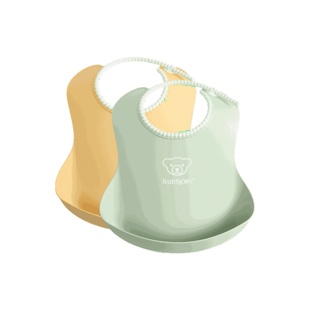 BabyBjorn Baby Bib 2-pack, Powder yellow/Powder green BabyBjorn