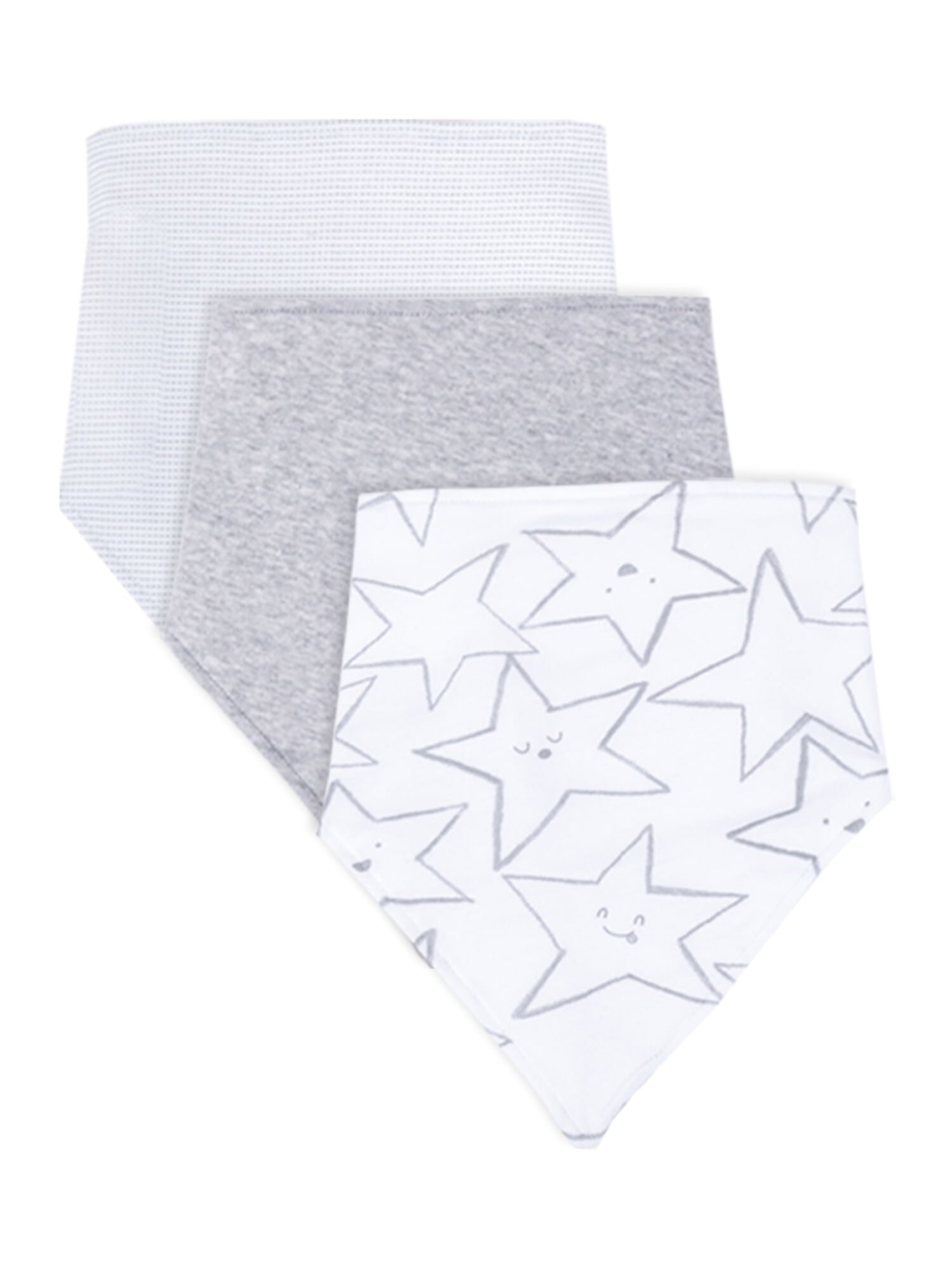 Little Star Organic Baby Unisex 3 Pk Bandana Bibs, One Size Little Star Organic