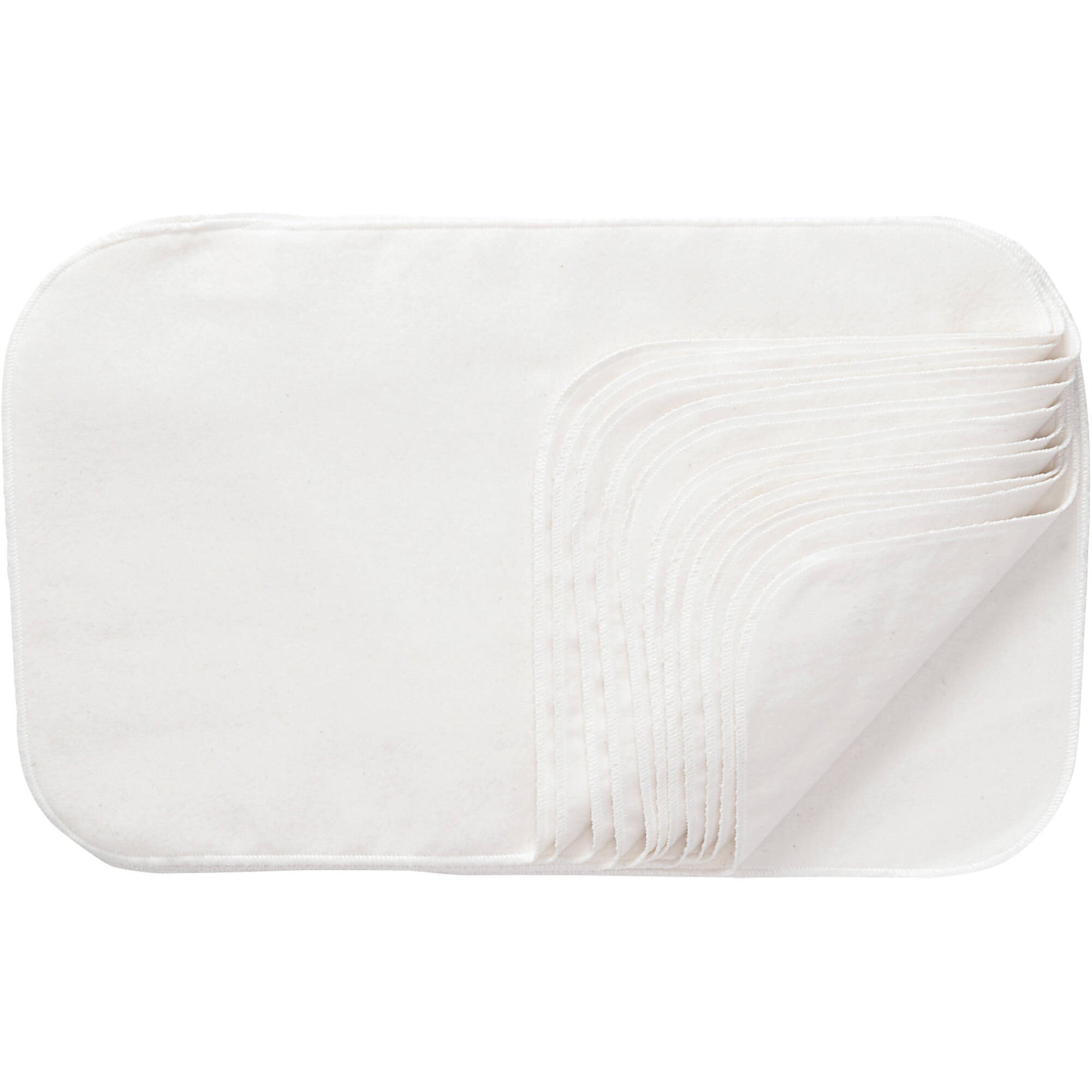 NuAngel Unisex Organic Cotton Baby Burp Cloth, White, 12 Pack NuAngel