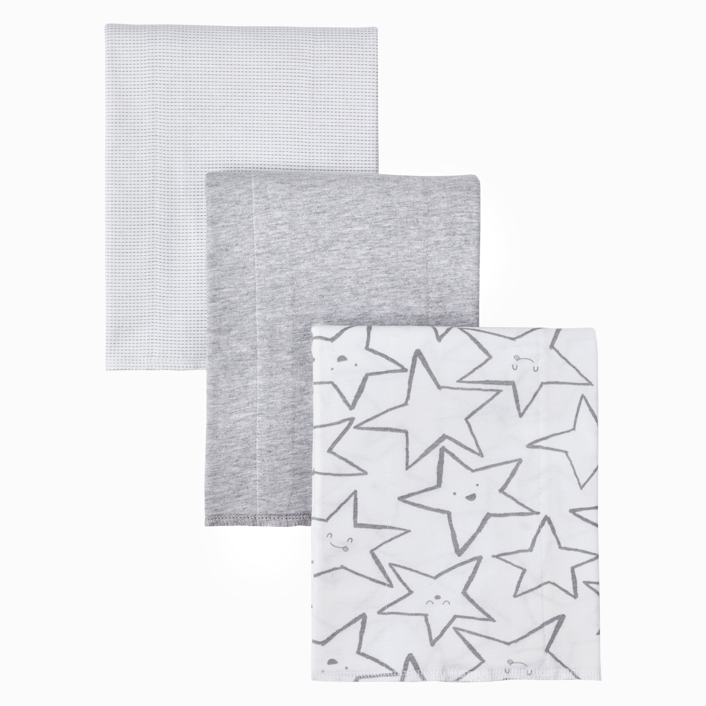 Little Star Organic Baby Boy, Girl, Unisex 3 Pk Burp Cloths, One Size Little Star Organic