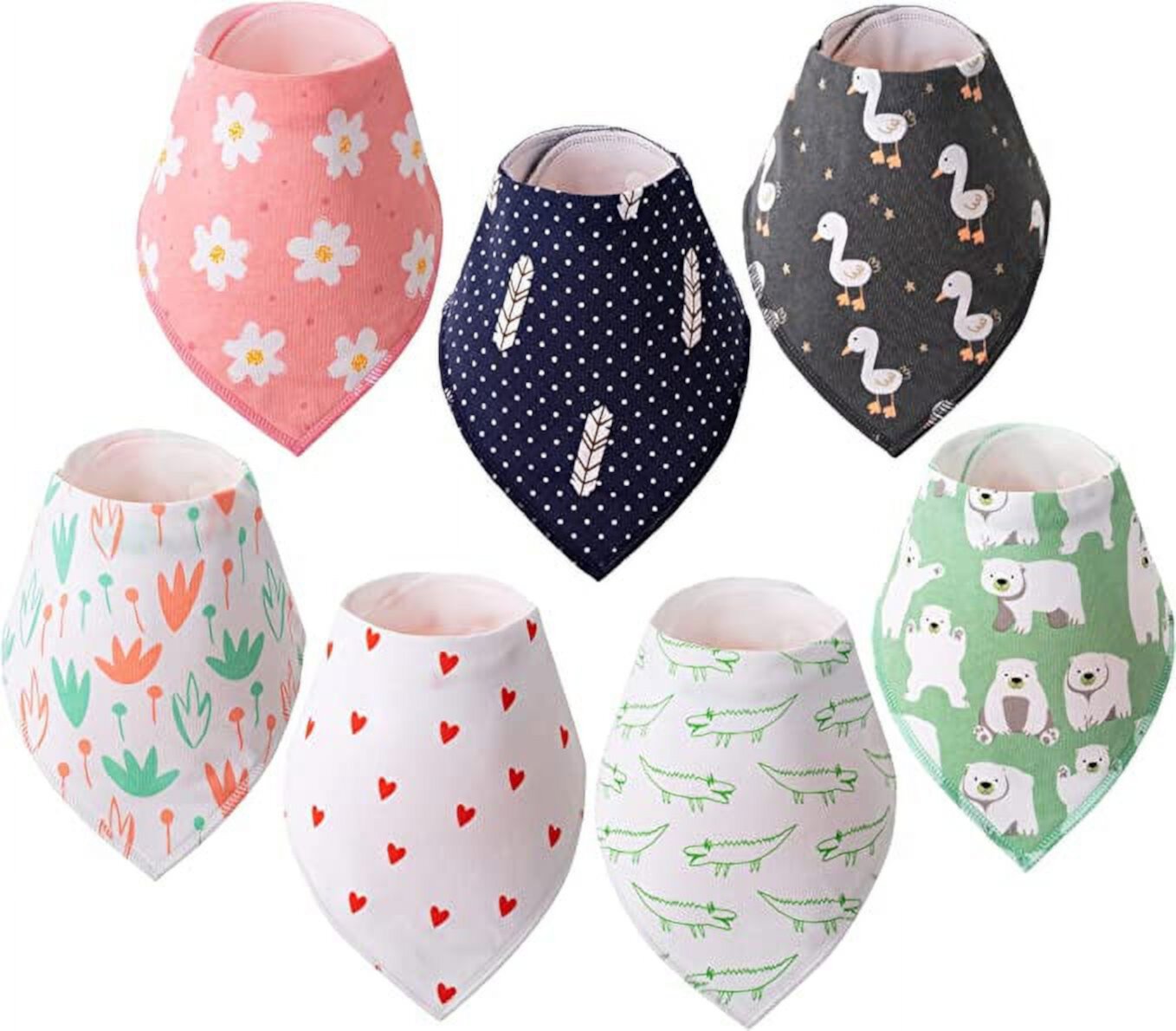 Mr. Pen- Baby Bibs, 8 Pack, Baby Bibs for Girls and Boys, Drool Bibs, Bandana Bibs, Drool Bibs, Toddler Bibs Mr. Pen