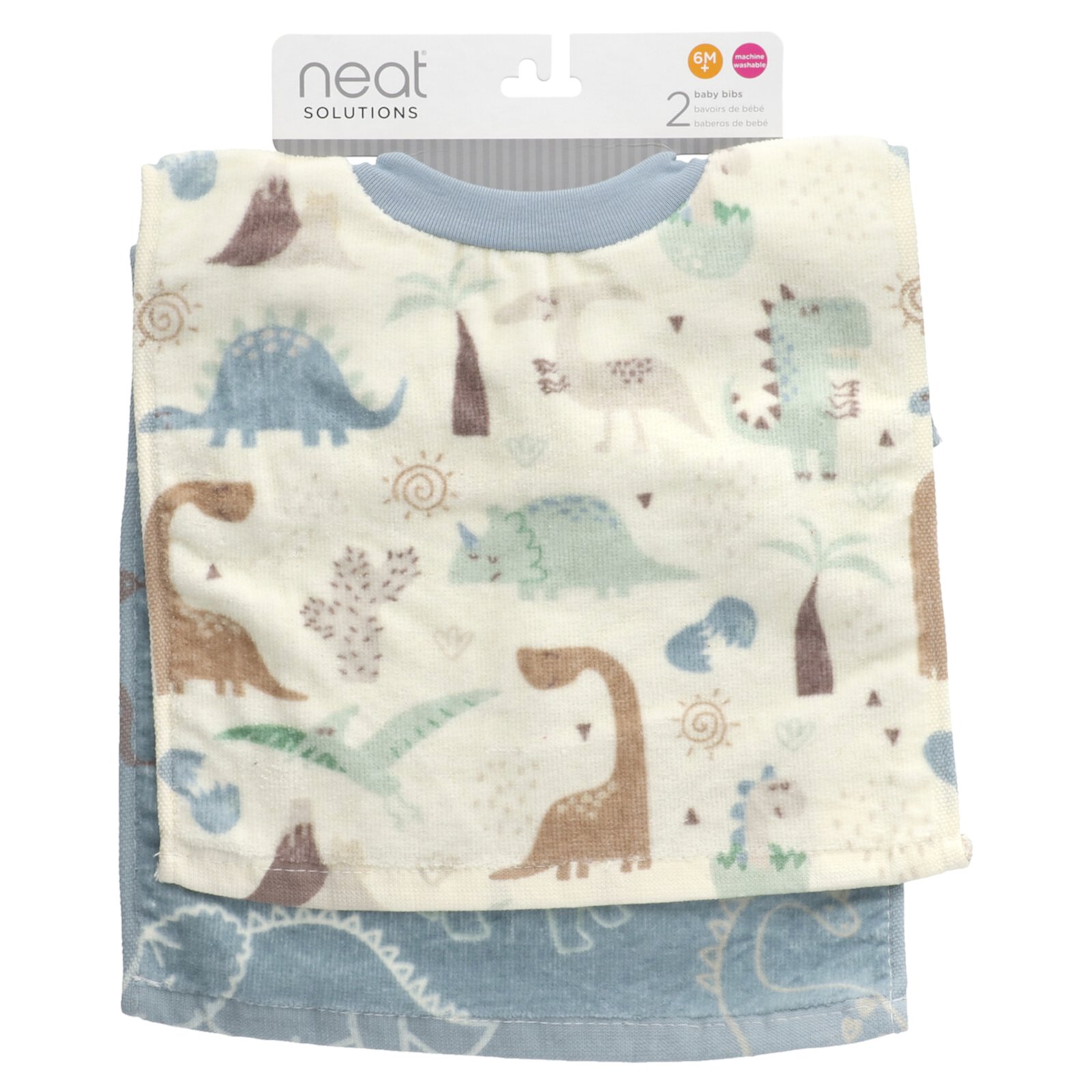 Neat Solutions Baby Bibs, 6M+, Dinosaurs, 2 Count Neat Solutions