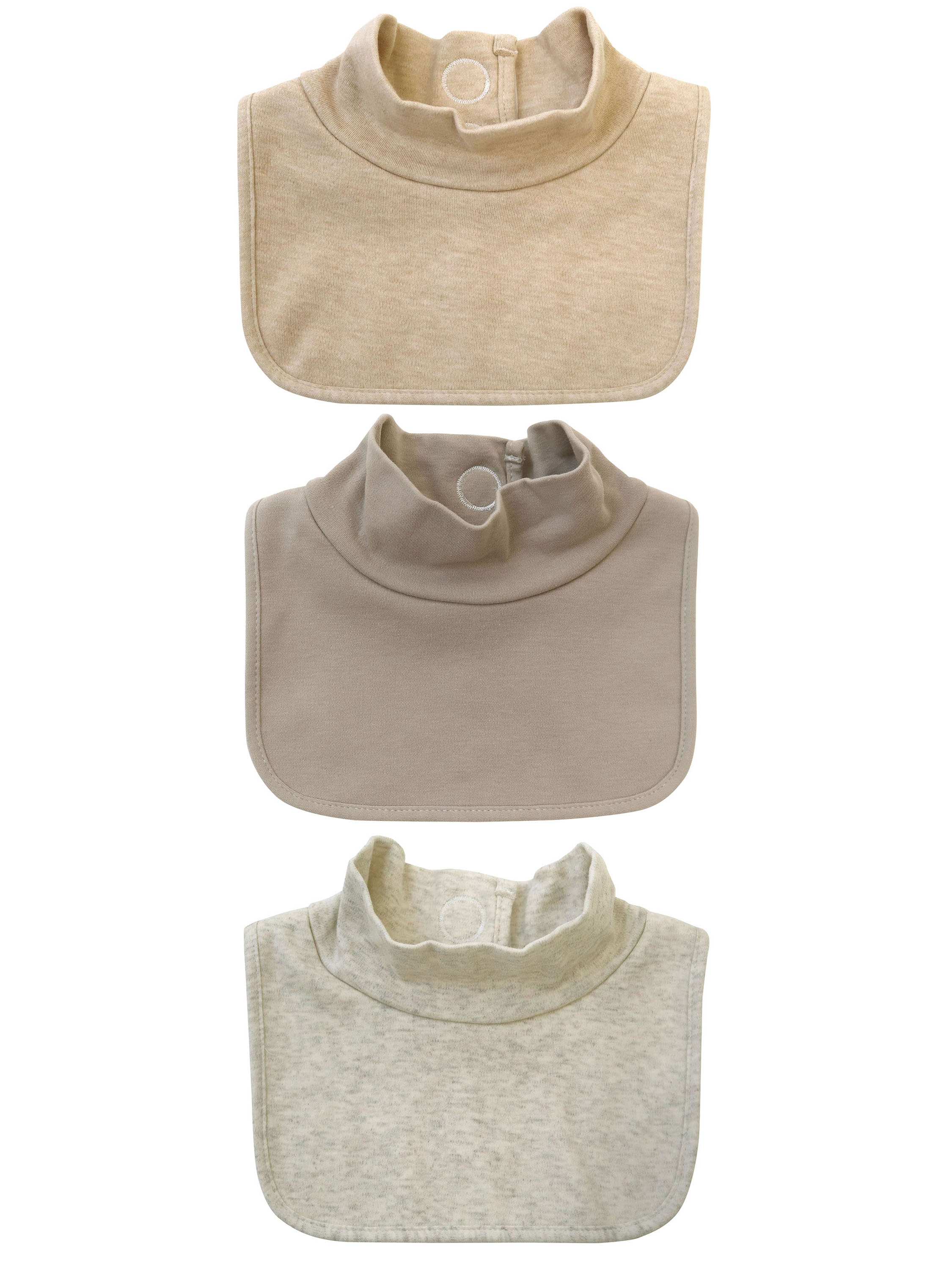 Neat Solutions Unisex 3 Pack Solid Mockneck Infant Bib Neat Solutions