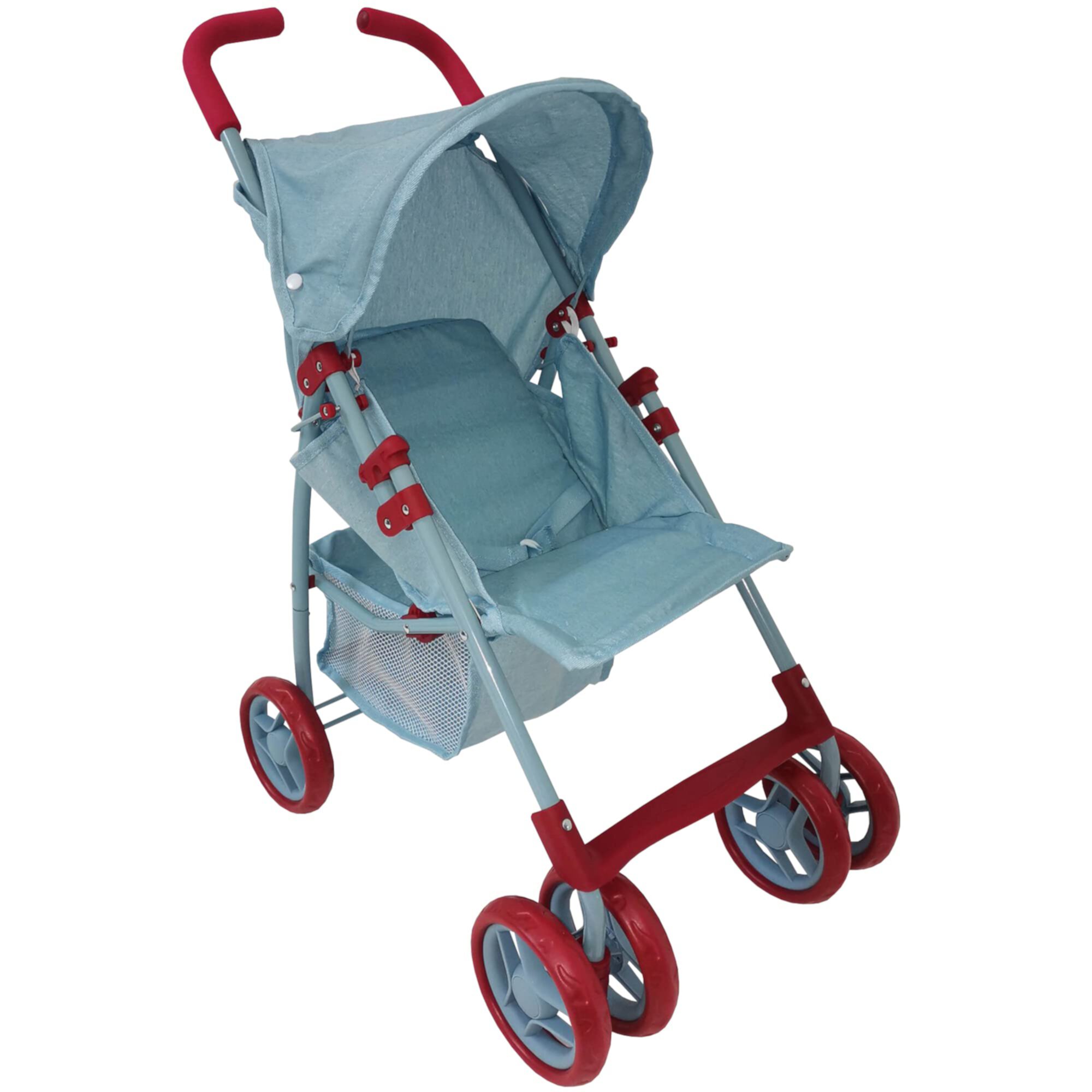 The New York Doll Collection Light Denim Print Baby Doll Stroller for Kids, Girls, Boys The New York Doll Collection