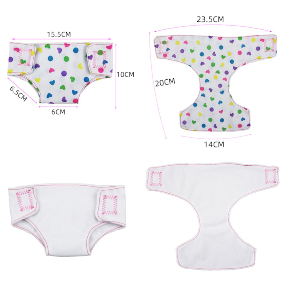 doll diapers 12Pcs Baby Doll Diapers Doll Underwear Girls Pretend Play Toys Party Favors Sipeihong