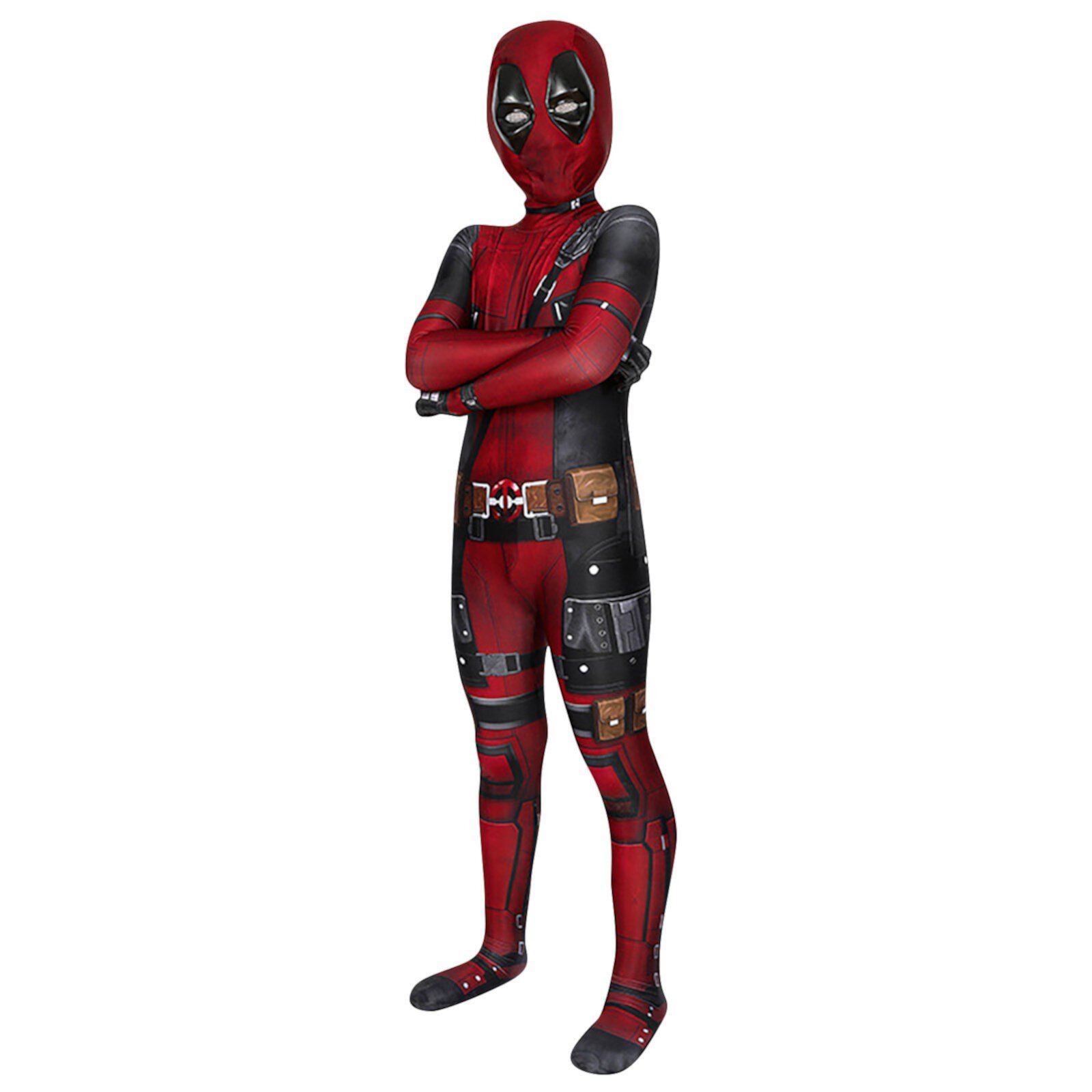 Deedpool Cosplay Jumpsuits, Fancy Dress Deadpoo-l Cosplay Suits for Kids and Adults, Dead Pool Cosplay Guvpev