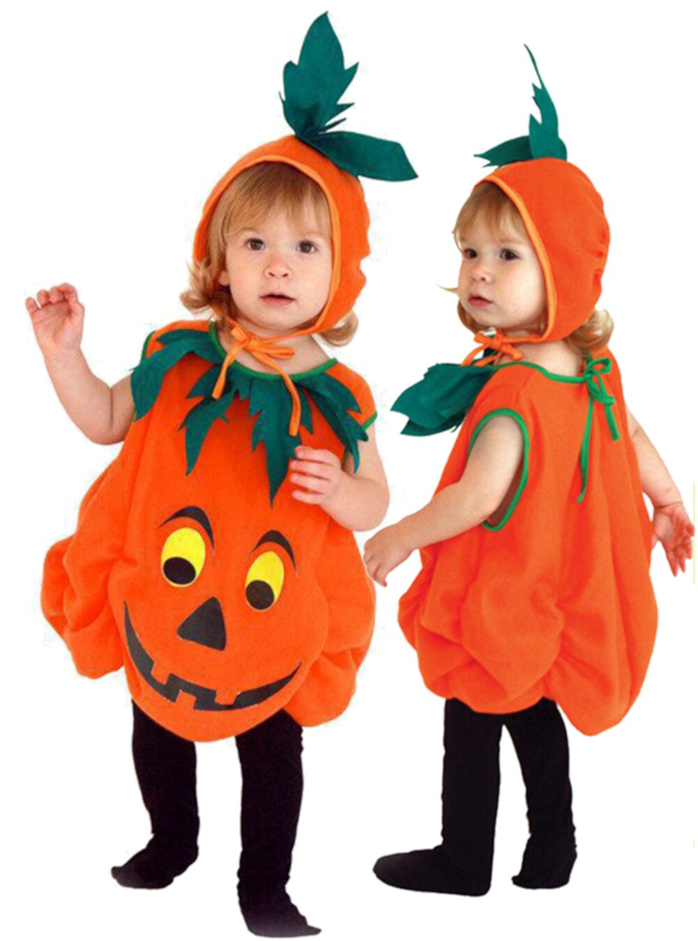 1-10T Kids Boys Girls Halloween Pumpkin Costume Toddler Halloween Cosplay Set Dress Up with Pumpkin Hat Party Clothes URMAGIC