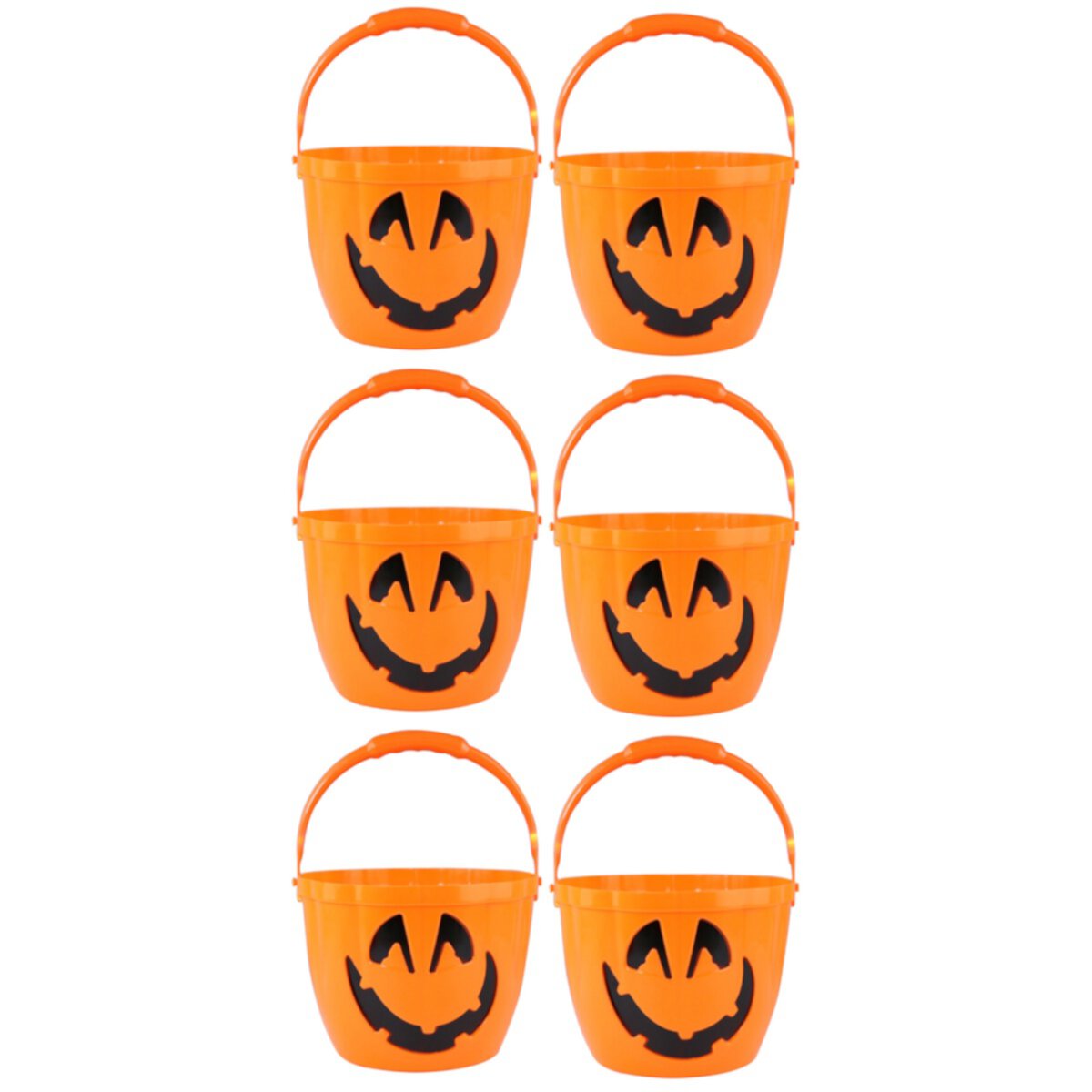 6 pcs  Luminous Pumpkin Bucket Party Favors Home Halloween Party Decorations Yangdingxing