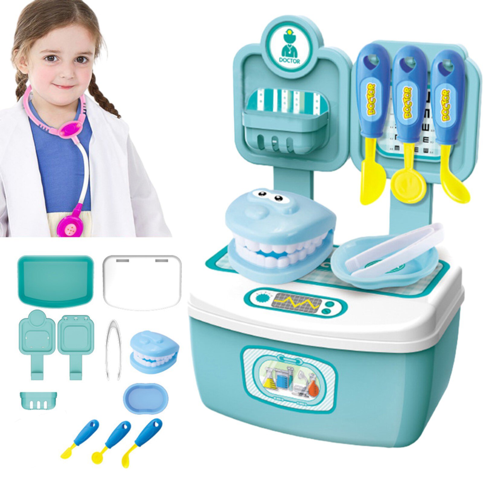 Kiplyki Spring Savings Children's Toy Sets, Children's Doctors Toy Set, Pretend Play Set, Doctors Play Set Birthday Gifts for Boys and Girls Aged 3, 4, 5, 6, 7, 8 Kiplyki