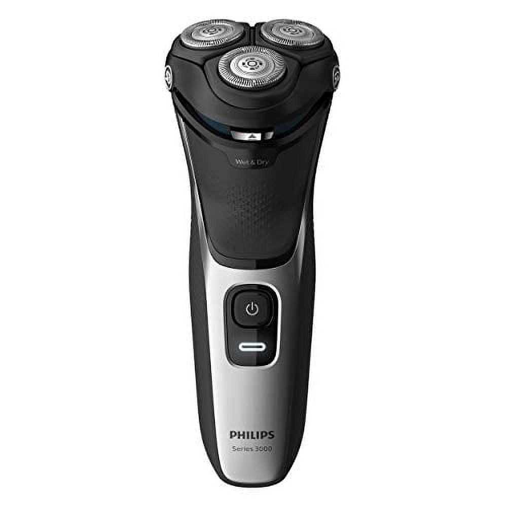 Philips 3000 series electric shaver, 27 blades, power cut blades, trimmer, bath shaving, S3132/51, rechargeable, silver/black Philips