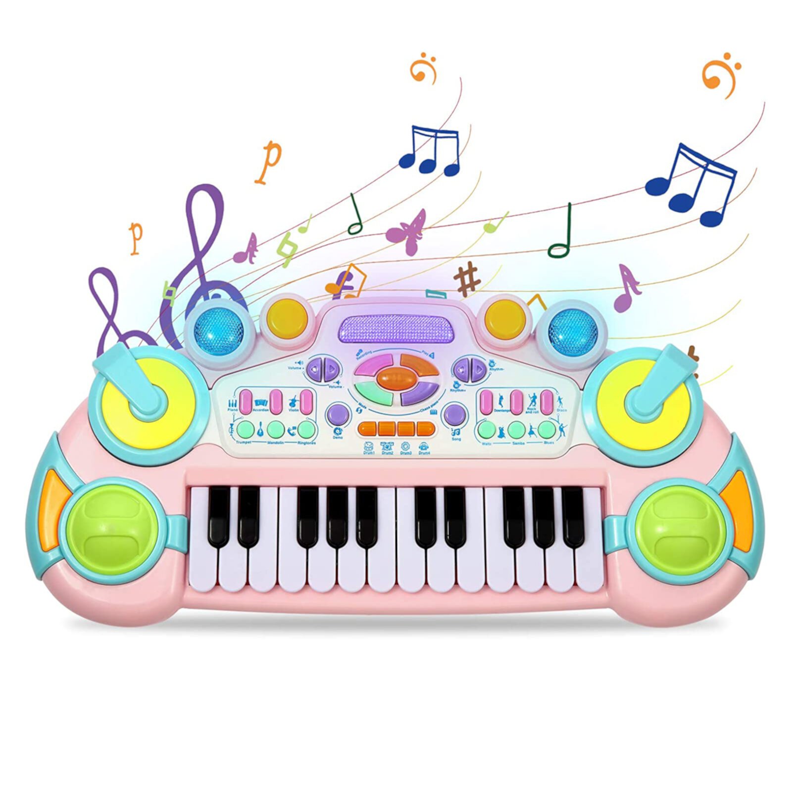 AIMEDYOU Kids Piano Toy Keyboard, 24 Keys Toy Piano for Baby, Multifunctional Baby Piano Girl Toys Kids Piano Keyboard Toy for Toddlers, Birthday Gifts for 1-6 Years Old Boys and Girls Gifts AIMEDYOU