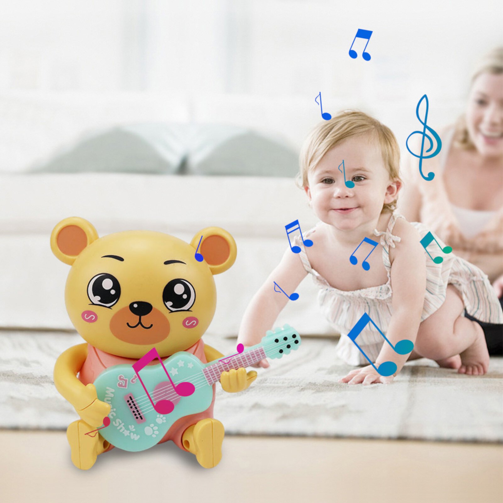 HUMJUSE Baby Musical Animal Toy, Interactive Action Learning Educational Interactive Educational Toy with Music and Lights for Baby Ages 9 Months & Up HUMJUSE