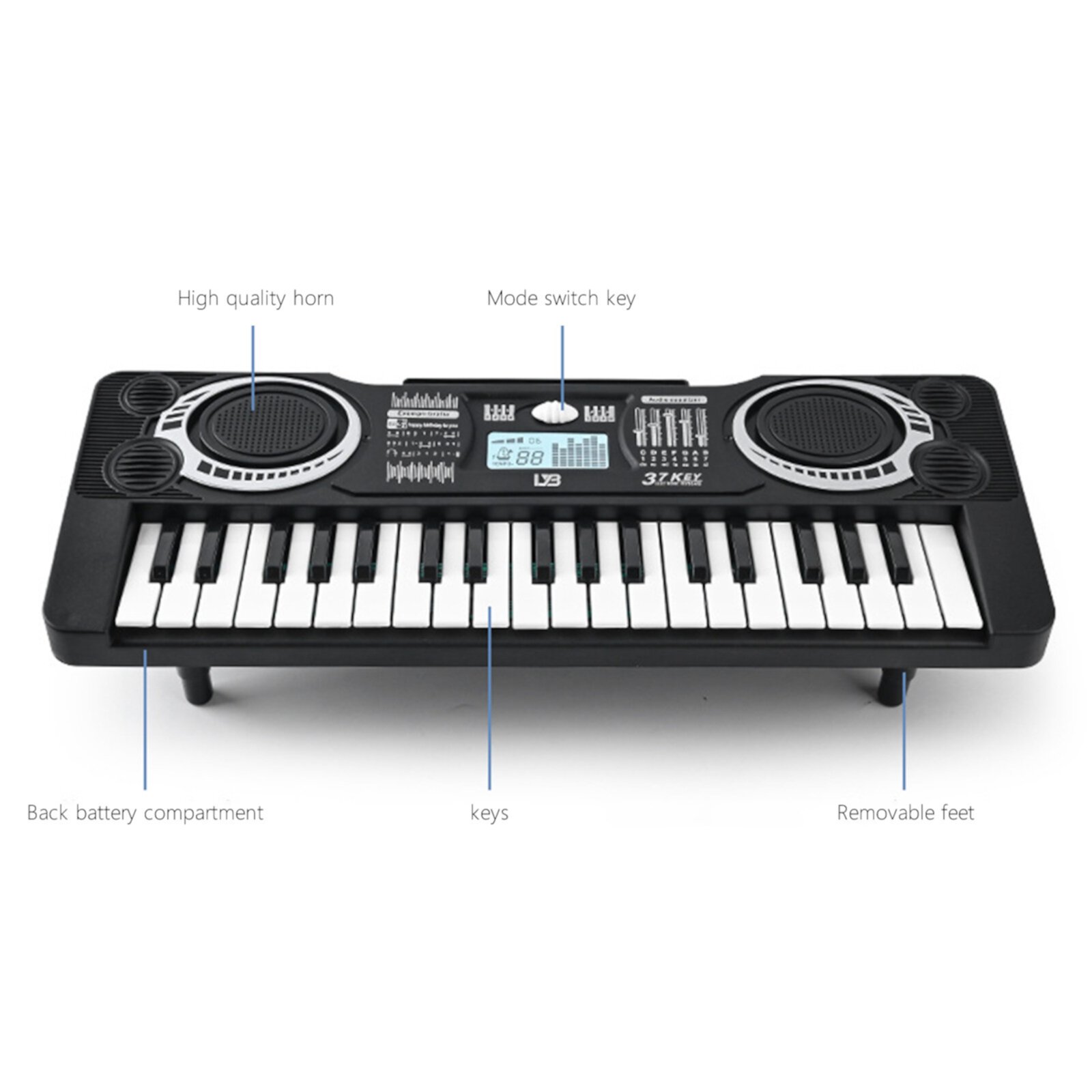 Kid Keyboard Piano, Musical Instruments, 37 Keys Keyboard Piano Kids Multifunction Music Educational Instrument Toy Keyboard Piano for 3, 4, 5, 6, 7, 8 Girls and Boys WOHSAO