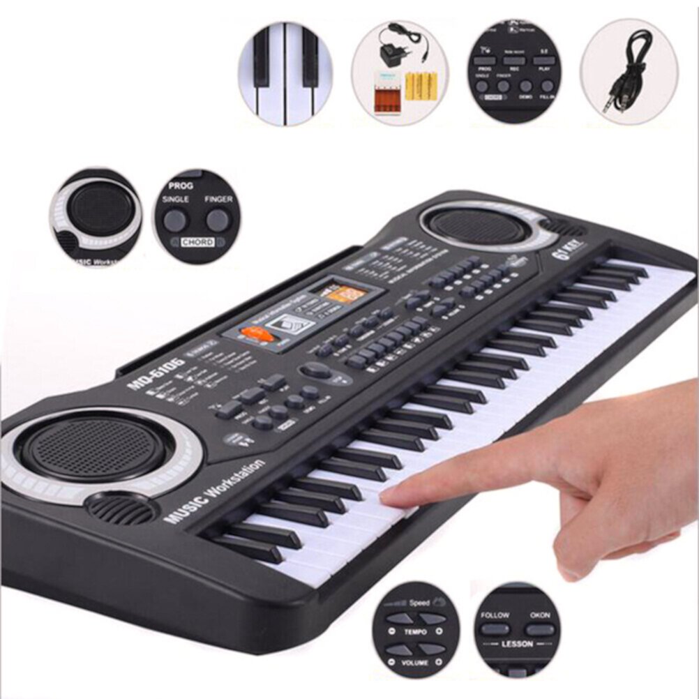 Kids Piano Keyboard, 61 Keys Portable Music Keyboard Electric Piano Toys for Children, Educational Instruments Toddler Keyboard Piano for Kids Ages 3-12 PIXNOR