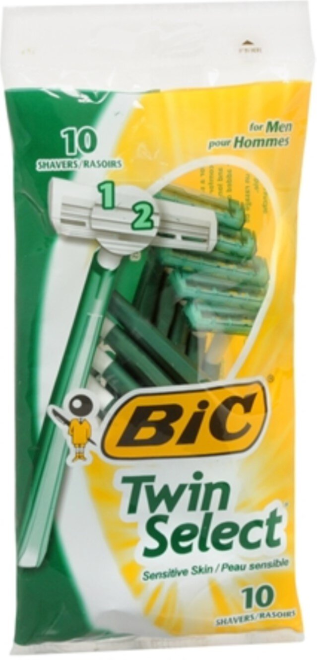 Bic Twin Select Shavers For Men Sensitive Skin 10 Each BIC