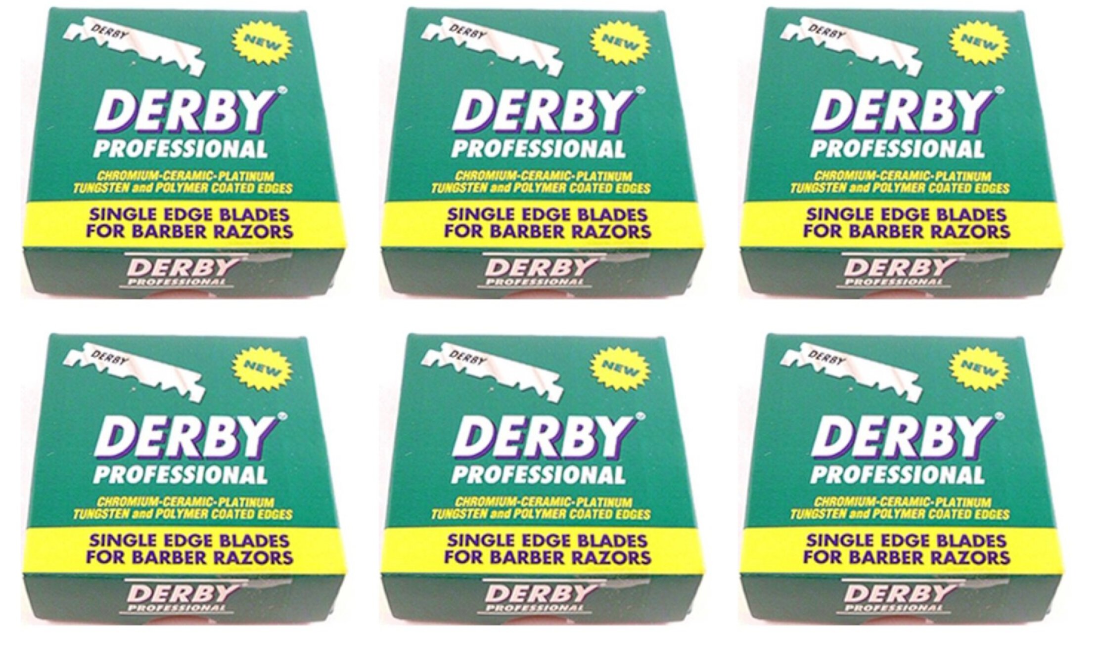 Derby Professional Platinum Single Edge Razor Blades, 100 Count (Pack of 6) Derby