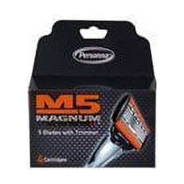 5 blades with trimmer, 4 cartridges, replacement set by Personna Magnum 5 - (12 pack) Personna