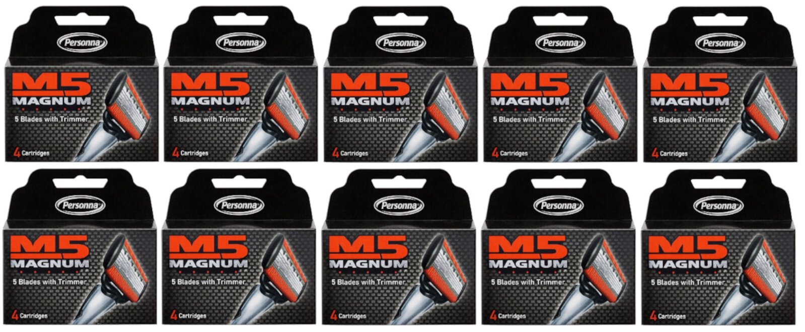 Personna M5 Magnum 5 Refill Razor Blade Cartridges, 4 ct. (Pack of 10) Personna