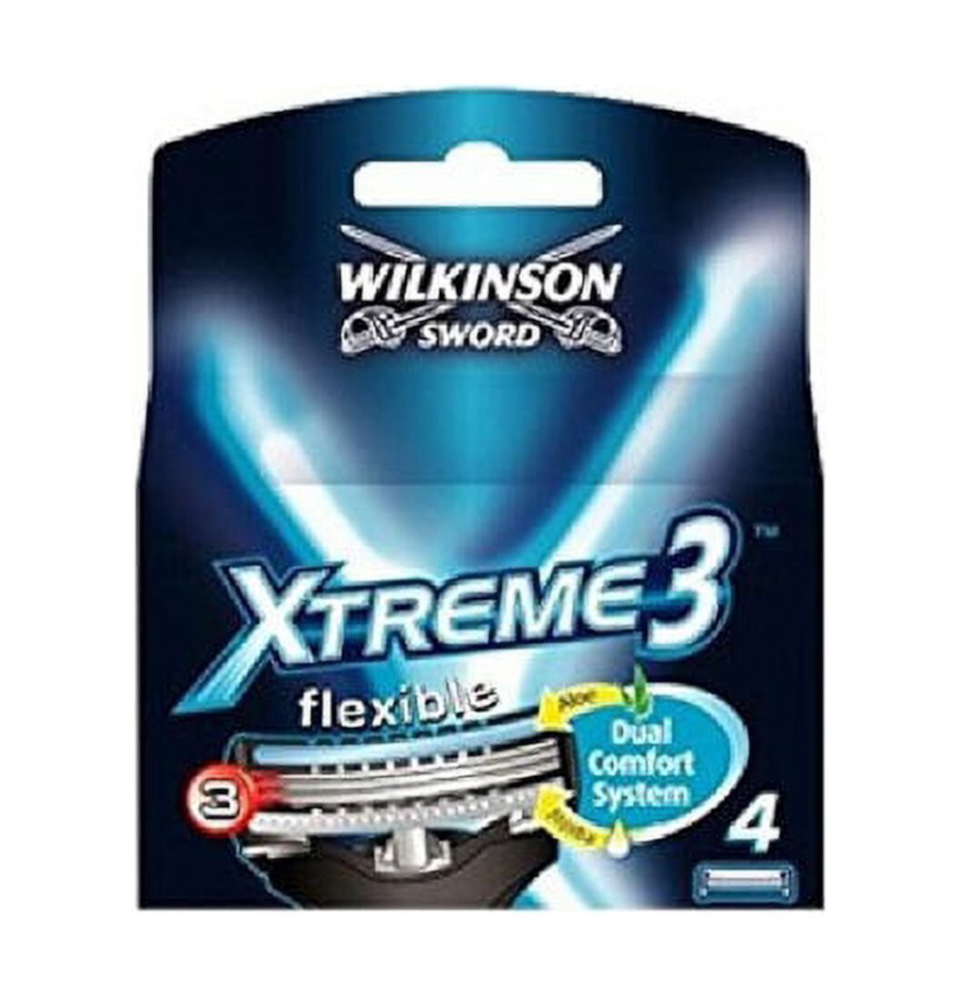 Wilkinson Sword Xtreme3, 4 Count Refill Razor Blades Wilkinson Sword